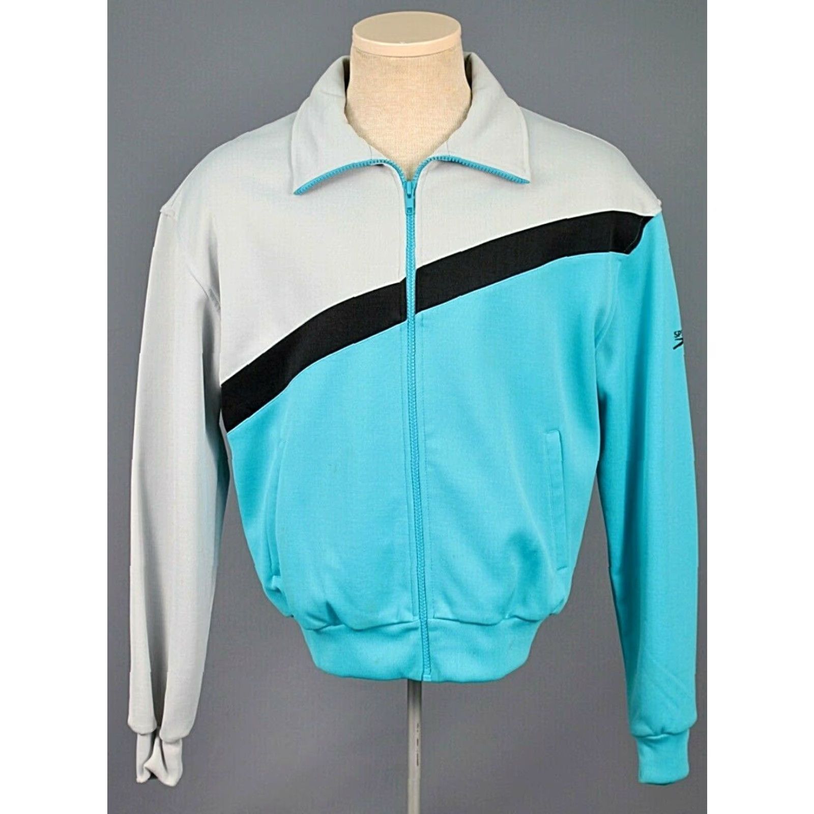 Speedo VINTAGE Speedo Men's 1980s Tracksuit Blue White 2 PC Polyester Sz M Jogging Size US 31 - 3 Thumbnail