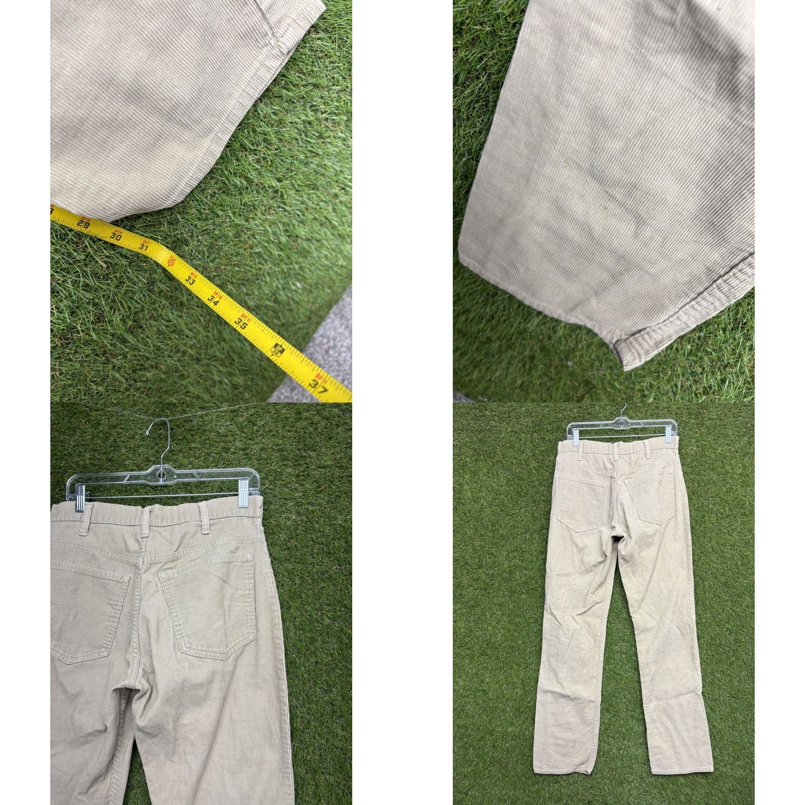 Levi's VINTAGE Levi's 519 Jeans Mens 30x32 Tan Corduroy Pants 519 Cords White Tab USA Made 80s 90s Retro USA Mens Jeans Size US 30 / EU 46 - 8 Thumbnail