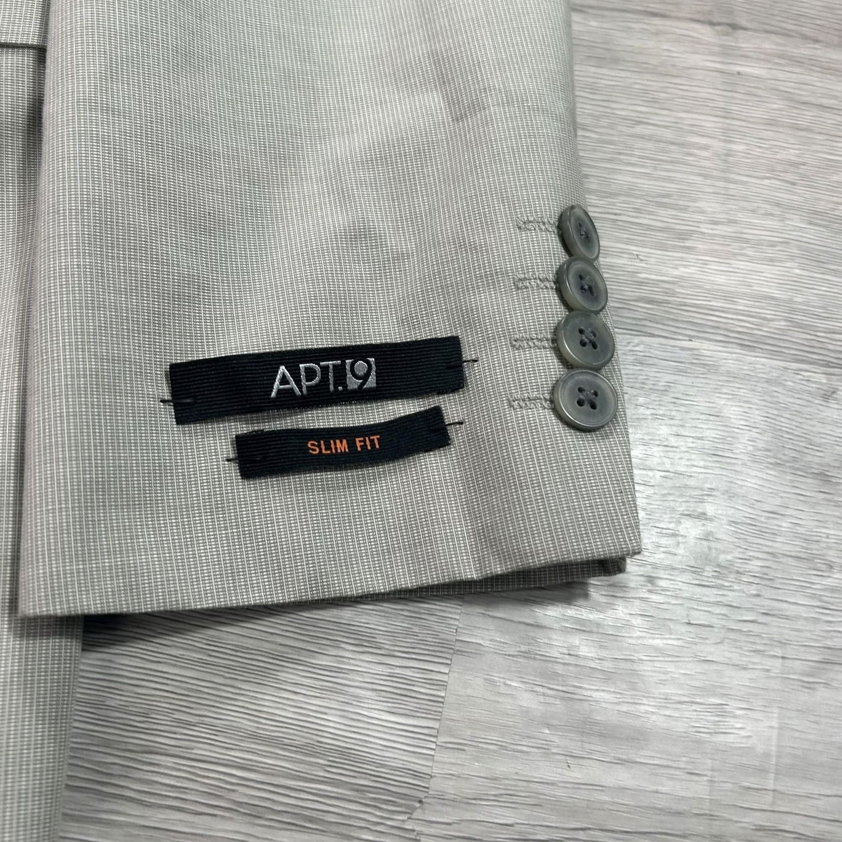 Apt. 9 Apt 9 Sport Coat Beige Mini Texture Check Slim Fit 36 Regular Single-Breasted Notch Lapel Men’s Jacket Coat Size US XXS / EU 40 - 4 Thumbnail