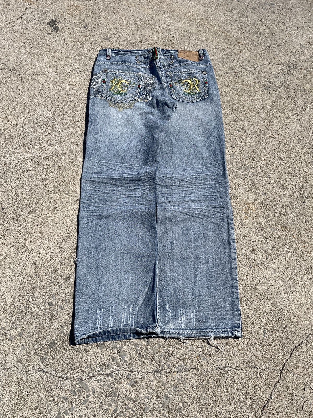 Other Ruthless Art Y2K Embroidered Denim Size US 36 / EU 52 - 1 Thumbnail