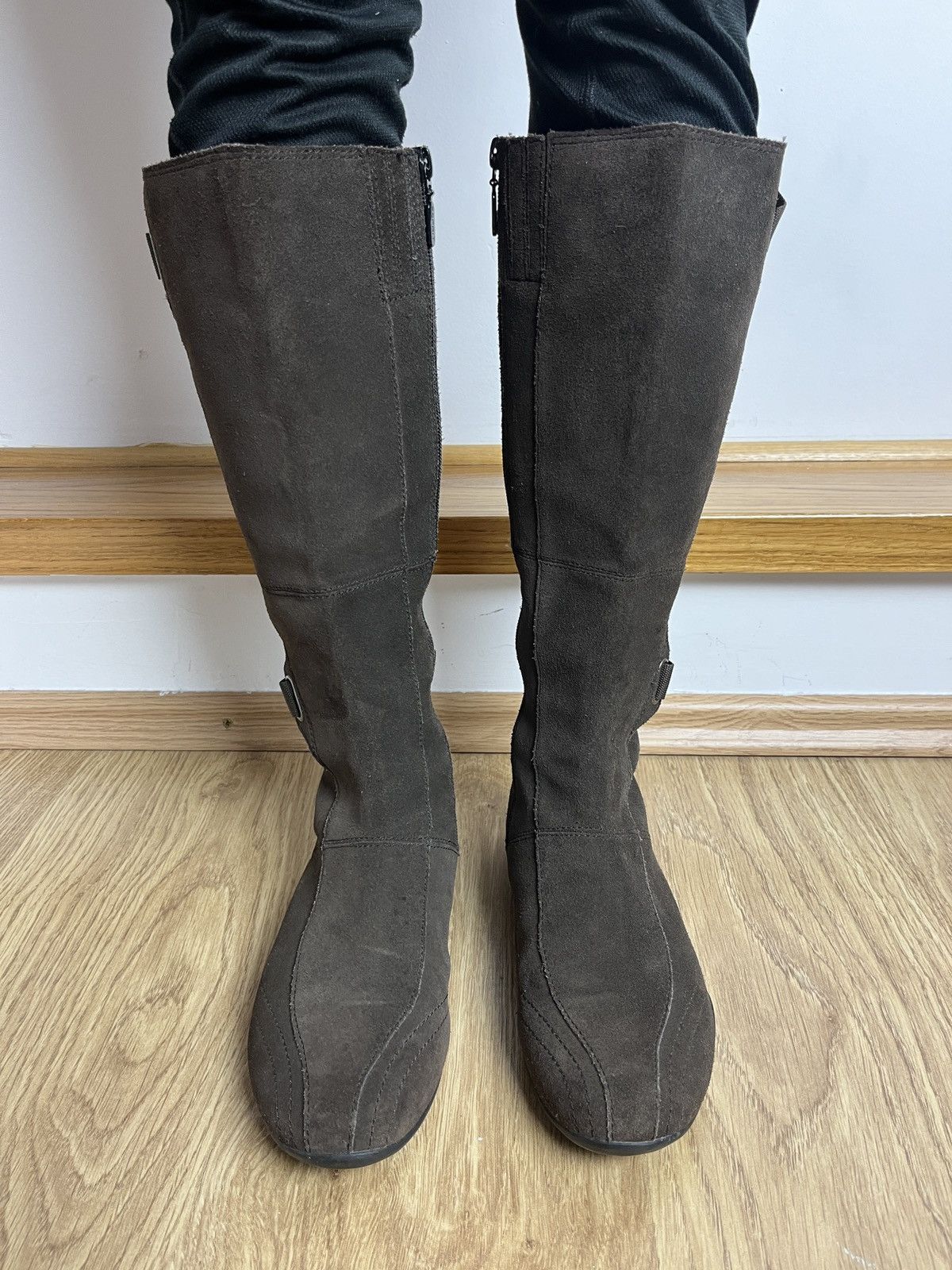 ESPIRIT Vintage Esprit Y2K Women's Suede Boxing High Top Flat Shoes Size US 9 / IT 39 - 5 Thumbnail