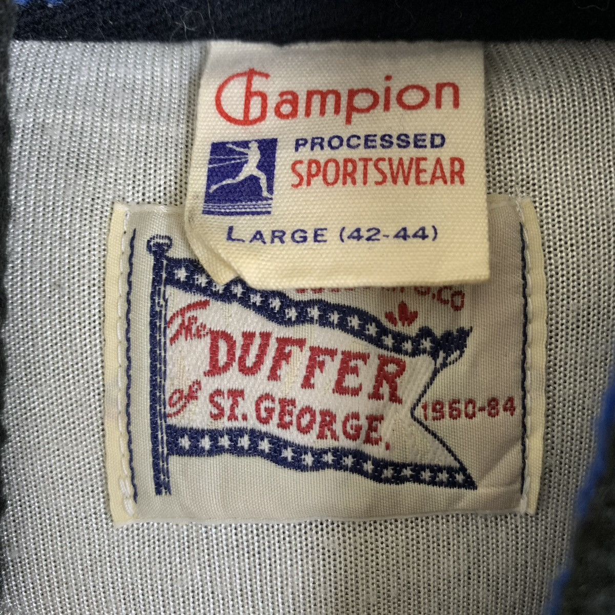 The Duffer of St.George Vintage Champion x Duffer Hoodie Size US L / EU 52-54 / 3 - 11 Thumbnail