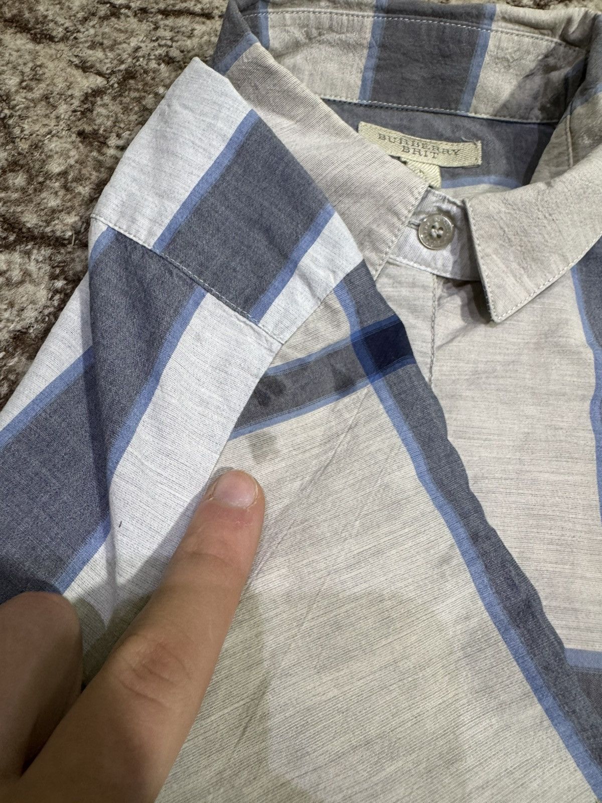 Burberry × Vintage Burberry Brit S Checked Long-sleeve Shirt Size US S / EU 44-46 / 1 - 10 Thumbnail