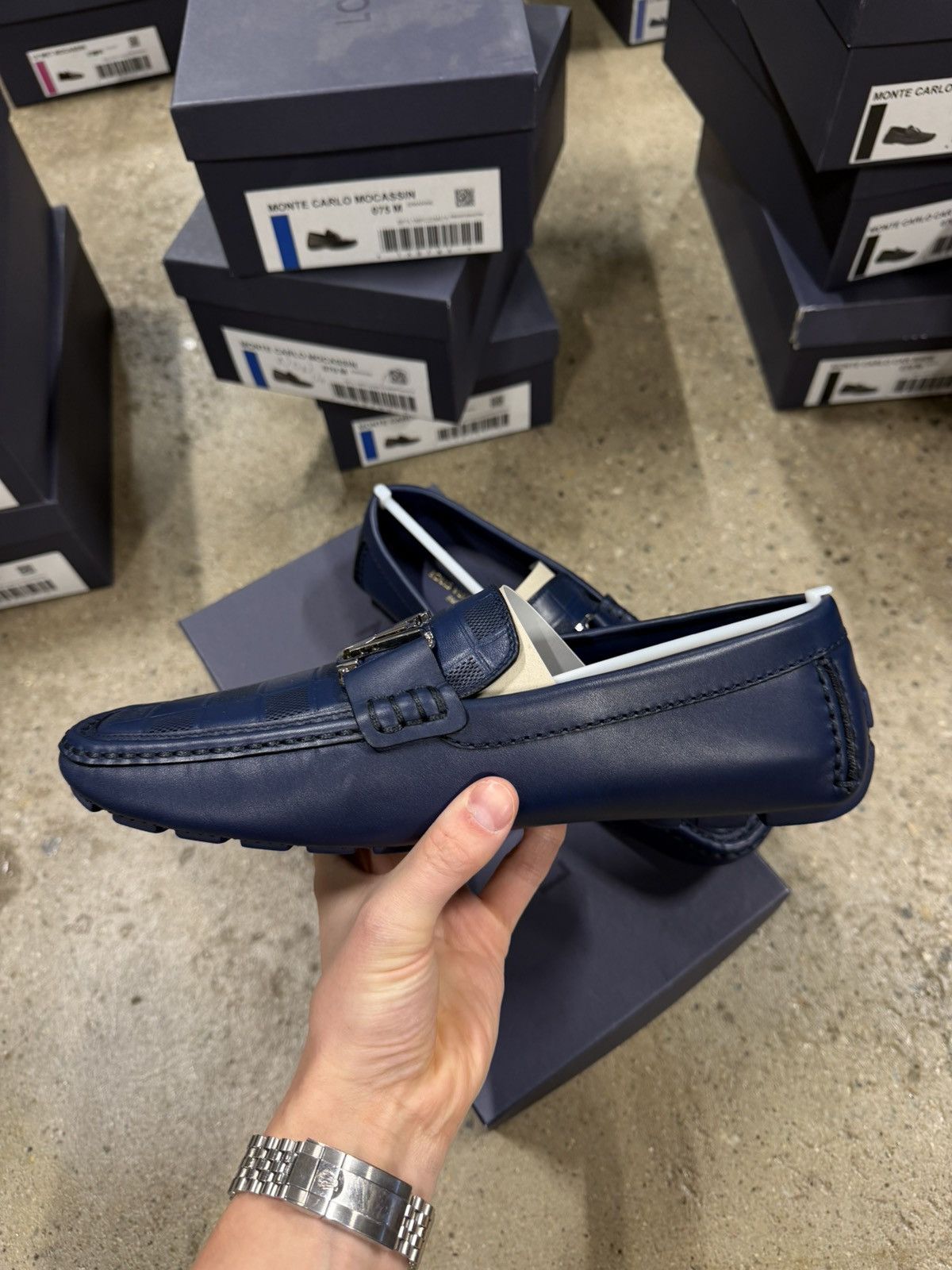 Louis Vuitton Louis Vuitton Driving Damier Leather Loafers NEW Size US 8.5 / EU 41-42 - 3 Thumbnail