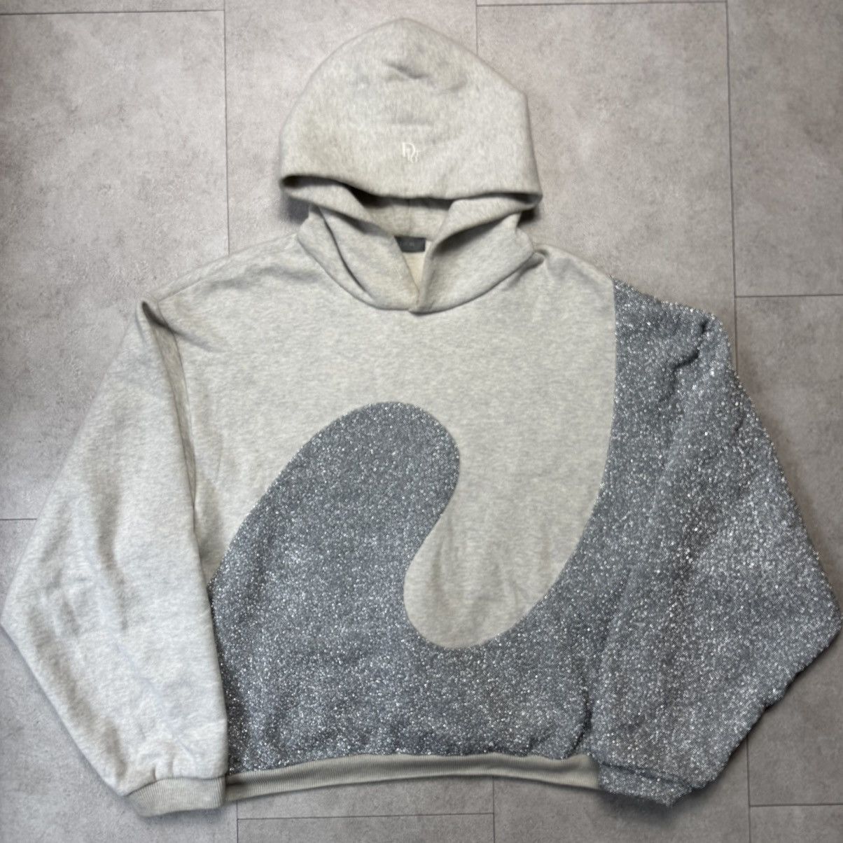 Dior × ERL Dior ERL Gray Hoody Surf Swirl Hoody Size US XL / EU 56 / 4 - 1 Thumbnail