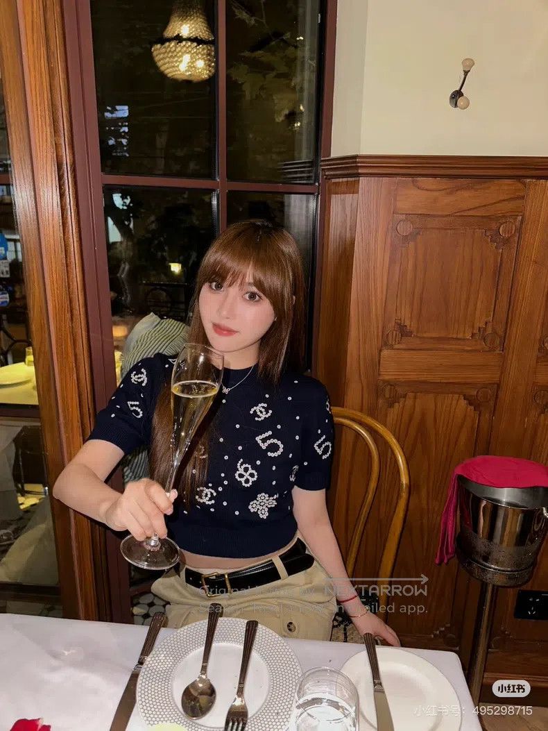 Chanel Chanel 23P dark blue printed short sleeves Size XS / US 0-2 / IT 36-38 - 3 Thumbnail