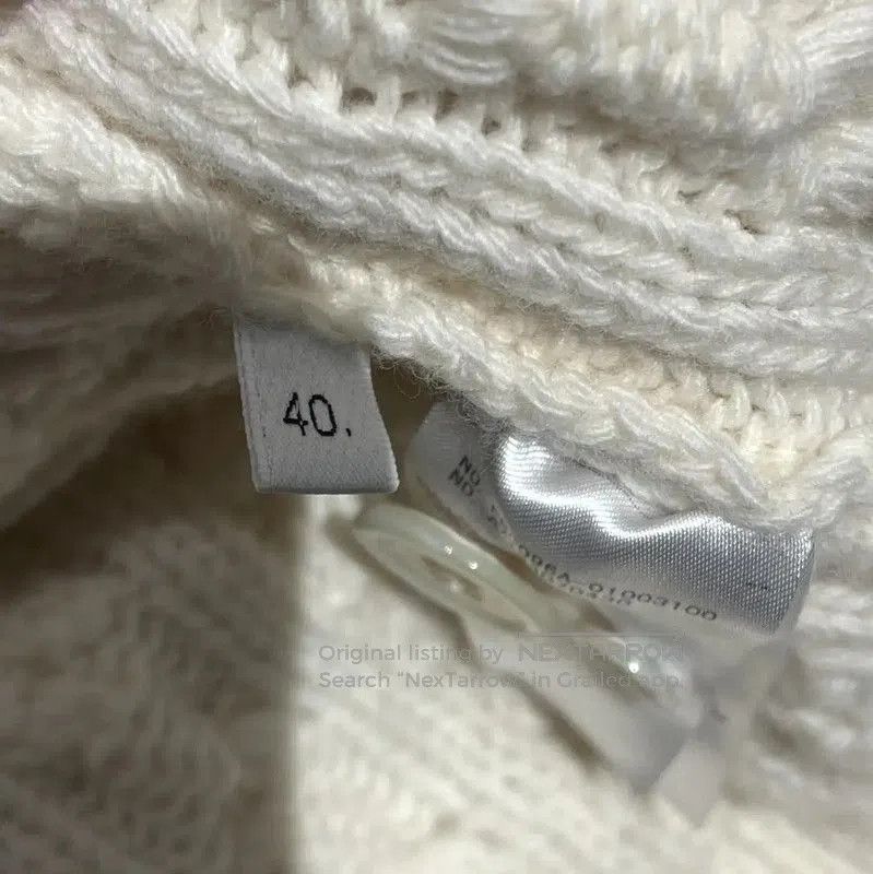 Thom Browne Thom Browne White Wool Cable Knit Cardigan . Size S / US 4 / IT 40 - 4 Thumbnail