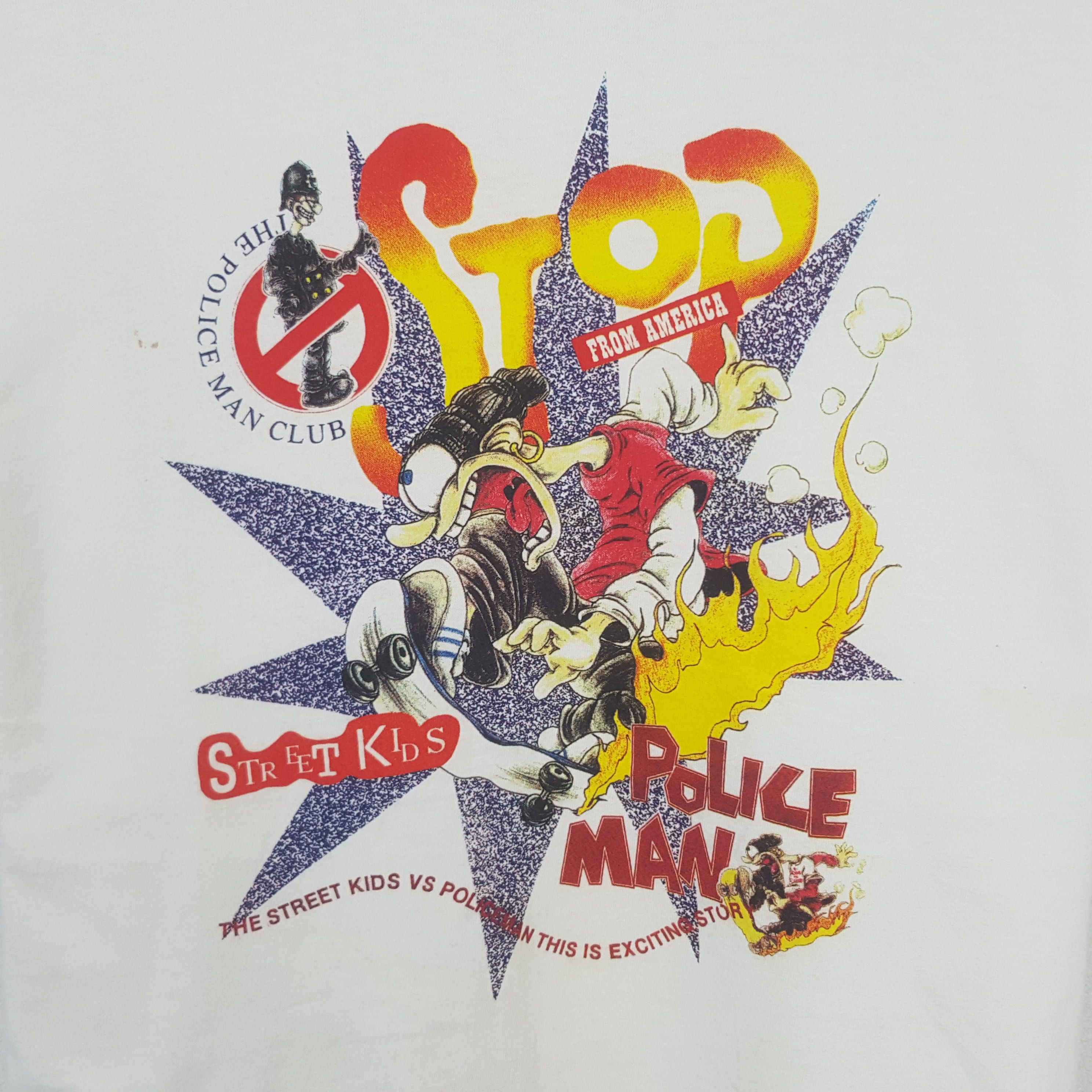 Other Vintage The Street Kids Police Man Graphic Design Tshirt Size US L / EU 52-54 / 3 - 2 Thumbnail