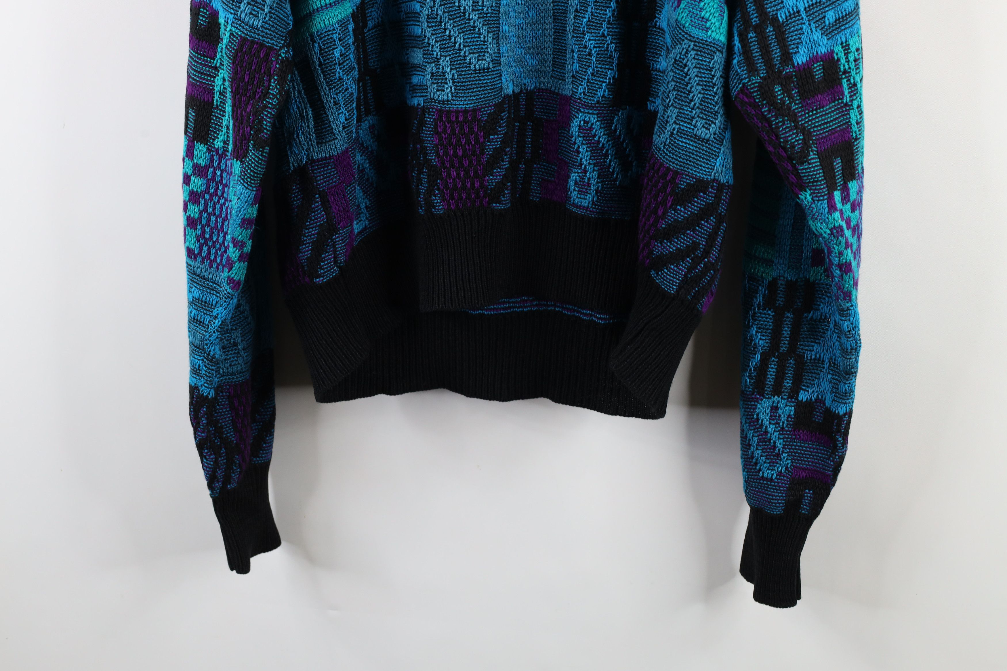 Vintage Vintage 90s Coogi Style Geometric Knit Crewneck Sweater Size XL / US 12-14 / IT 48-50 - 9 Thumbnail