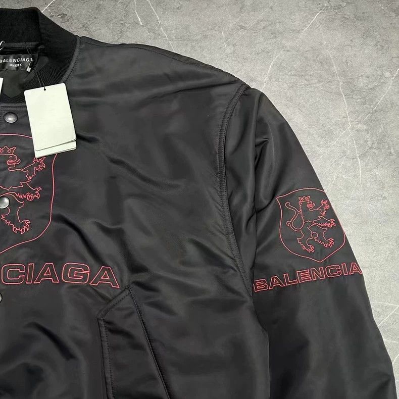 Balenciaga Manchester United Lion Embroidered Bomber Jacke