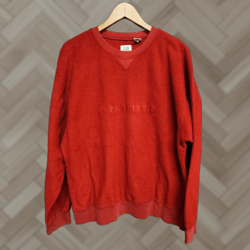 Gap VINTAGE GAP Sweatshirt Mens XL Red 90s Pullover Y2K Streetwear USA Size US XL / EU 56 / 4 - 1 Thumbnail