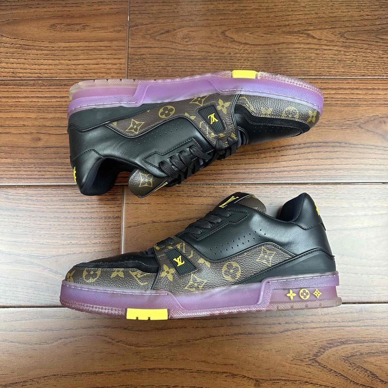Louis Vuitton Louis Vuitton Trainer Casual Sneakers in Purple and Gold -2 Size US 9.5 / EU 42-43 - 7 Thumbnail