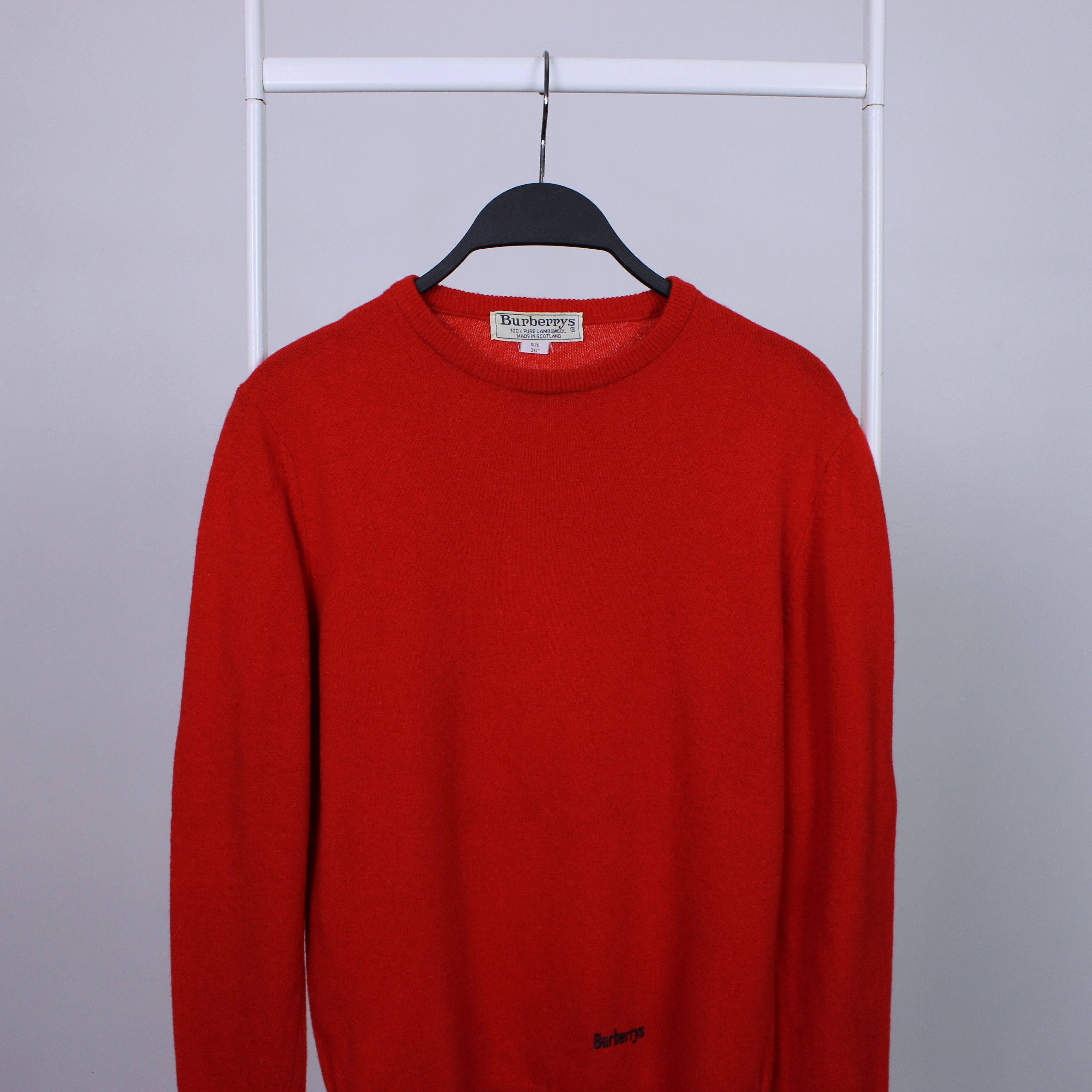 Burberry Burberrys sweater red wool XS S red pure Size S / US 4 / IT 40 - 3 Thumbnail