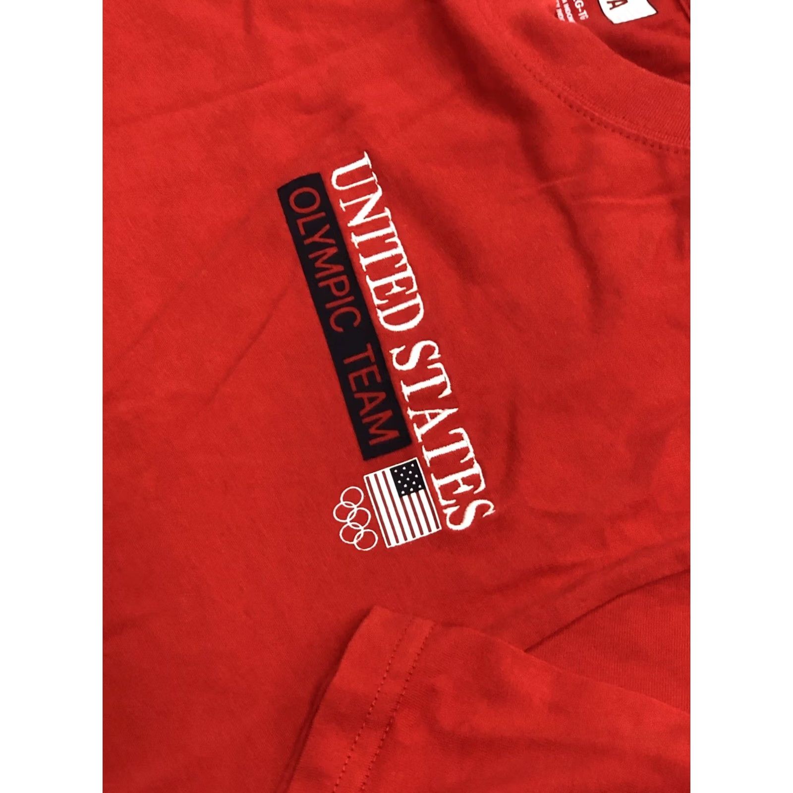 Vintage TEAM USA Olympic Team Graphic Short Sleeve T-Shirt Mens XL Red MENS Size US XL / EU 56 / 4 - 7 Thumbnail