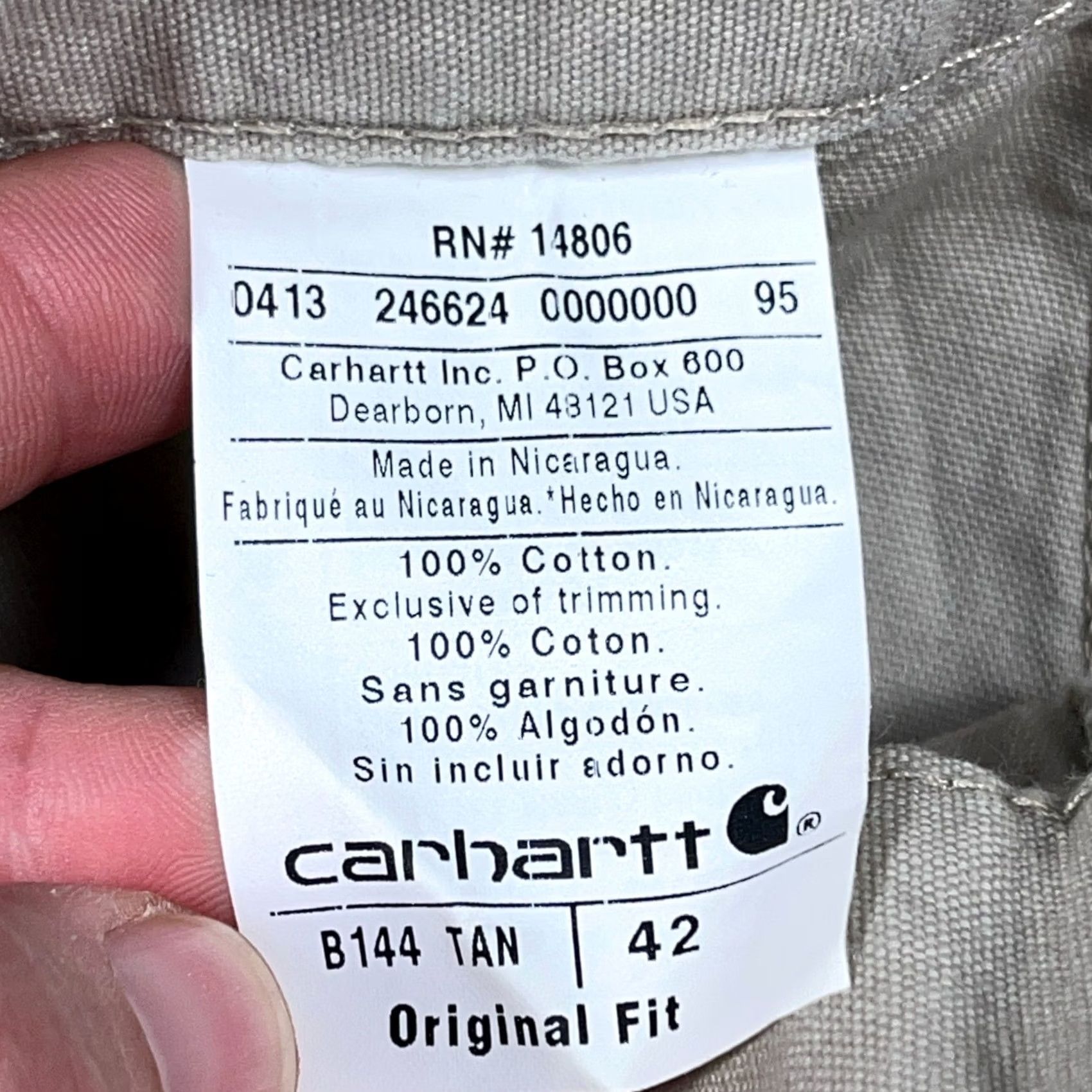 Carhartt VINTAGE Carhartt Shorts Men 42 Bermuda Relaxed Cargo Pocket Tan 90s Hip Hop Hipster Rockabilly Classic Baggy Canvas Cotton Size US 42 / EU 58 - 3 Thumbnail