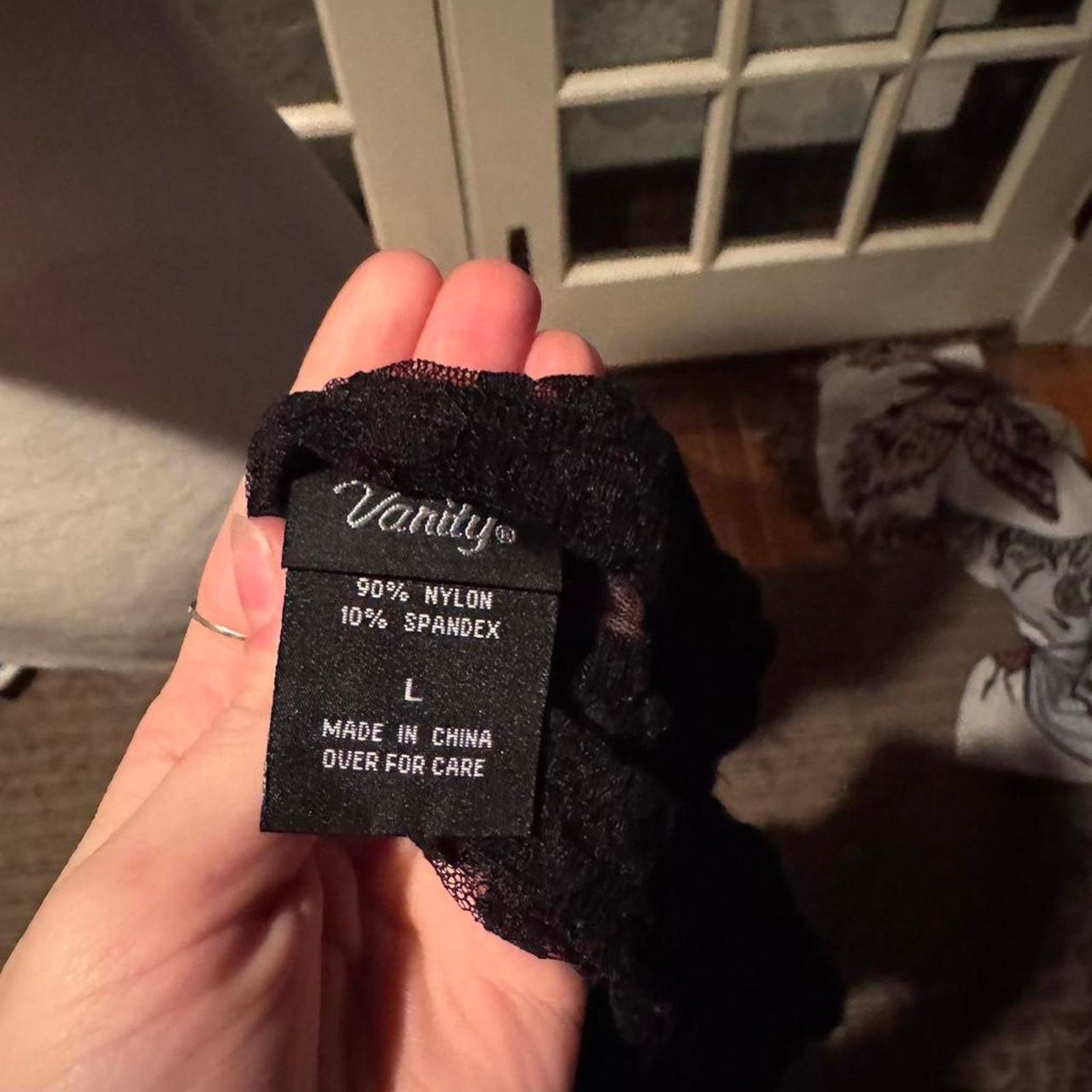 Other Black lace mini dress/ top Size L / US 10 / IT 46 - 5 Thumbnail