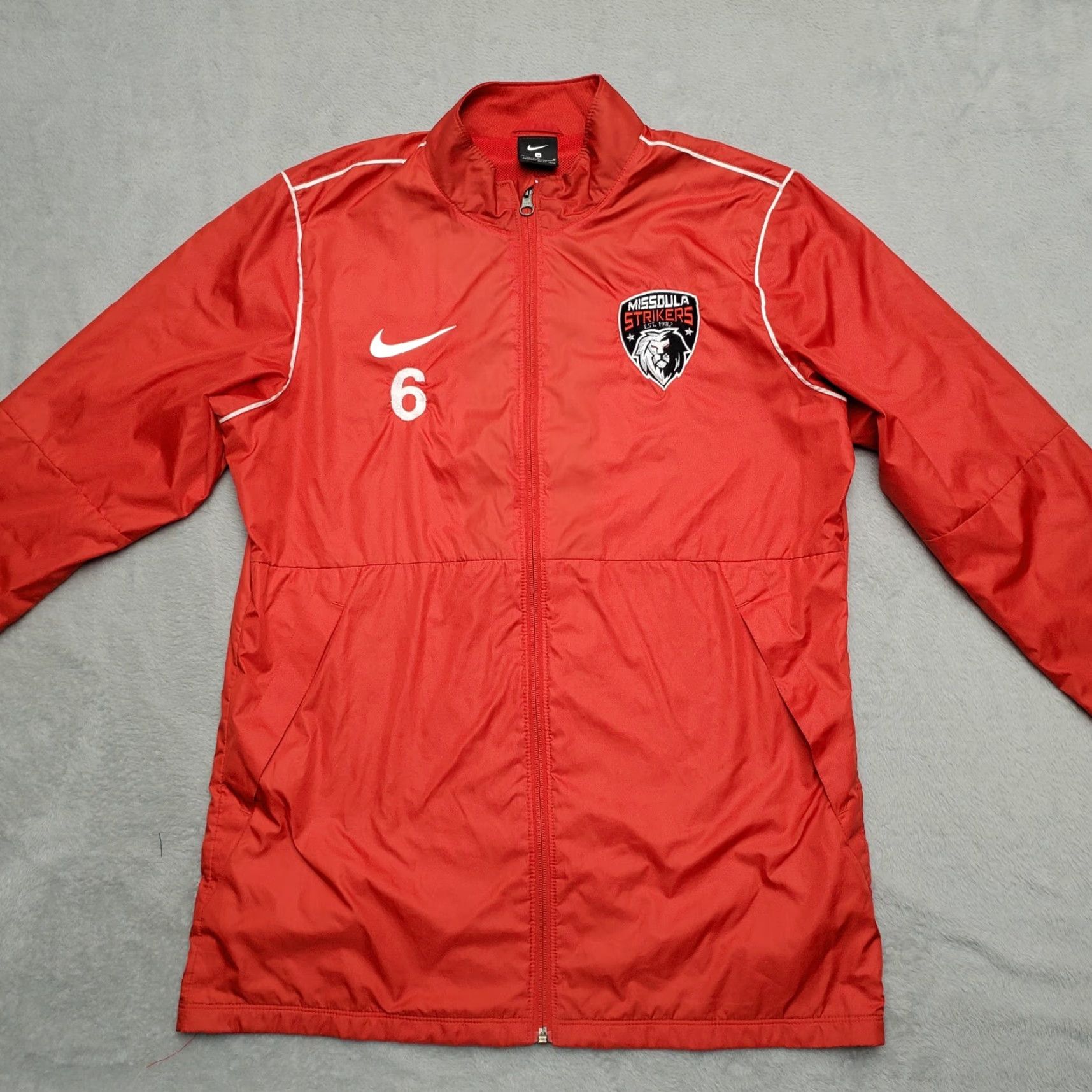 Nike VINTAGE Nike Jacket Mens M Red Missoula Strikers Full Zip Wind Breaker Soccer Track Size US M / EU 48-50 / 2 - 2 Thumbnail
