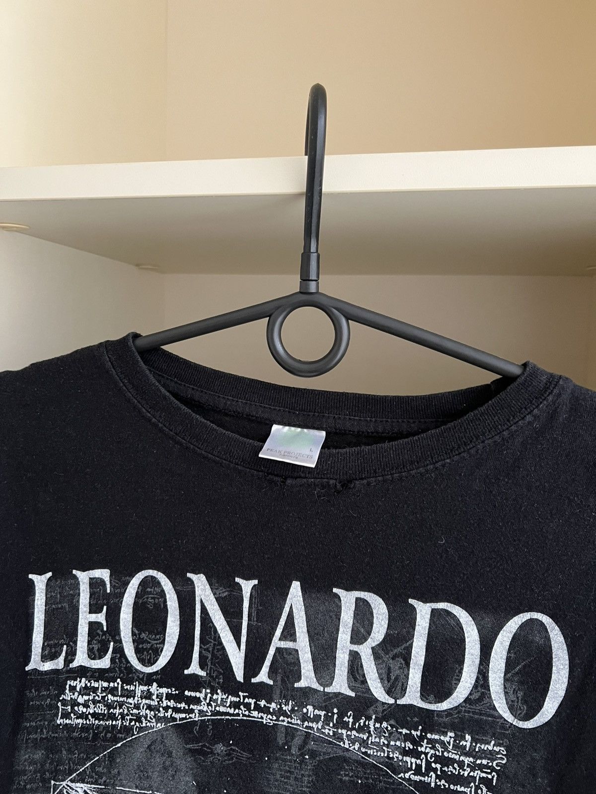 Vintage Vintage Leonardo da Vinci Vitruvian Man T-Shirt Black Italia Size US L / EU 52-54 / 3 - 6 Thumbnail