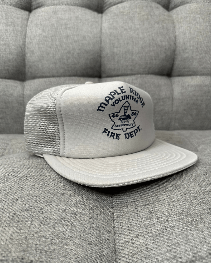 Vintage Vintage Maple Ridge Volunteer Fire Dept. Gray Trucker Hat Size ONE SIZE - 2 Thumbnail