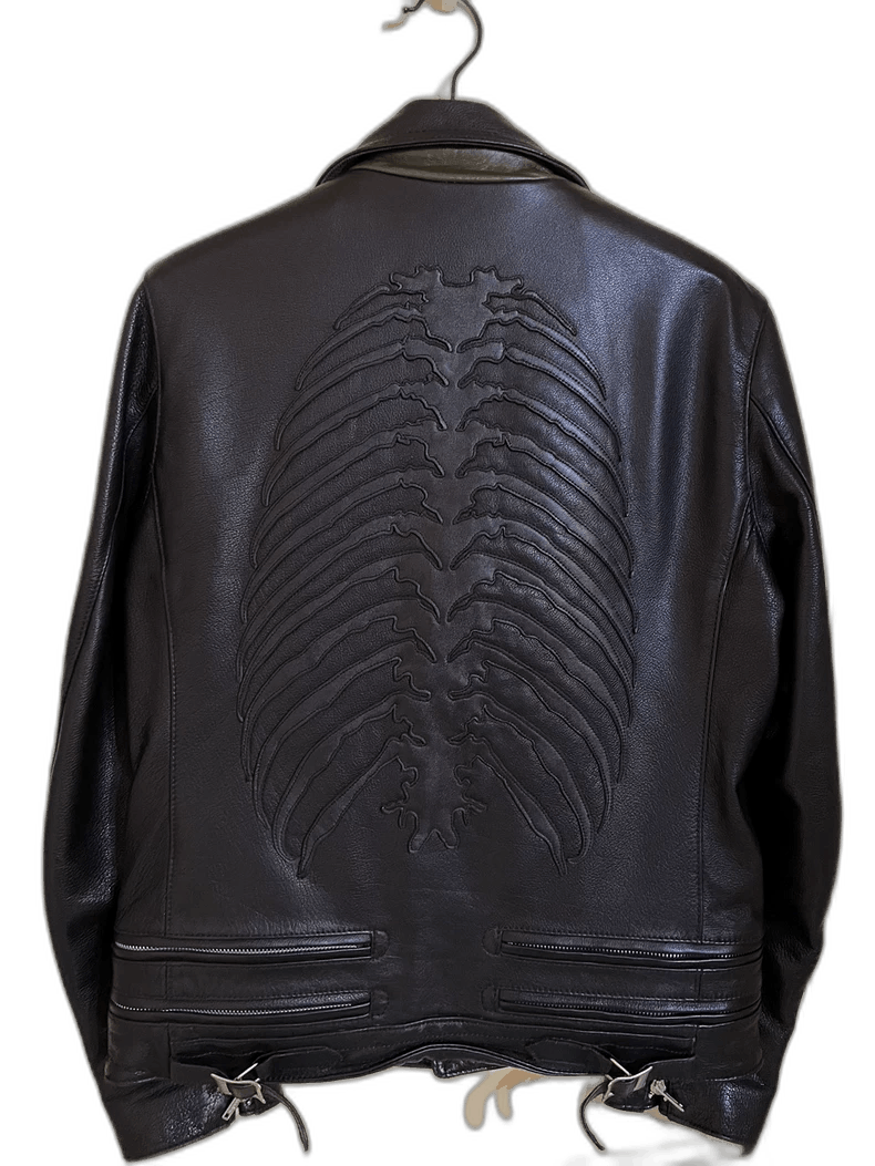 Undercover limited edition black leather jacket with ribs Size US S / EU 44-46 / 1 - 1 Thumbnail