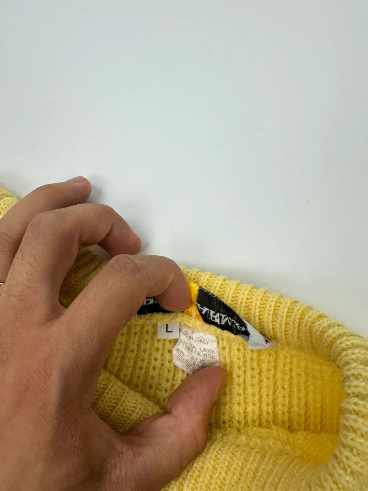 Emporio Armani Emporio Armani 90’s Cable Knit Yellow Sweater Size US M / EU 48-50 / 2 - 6 Thumbnail