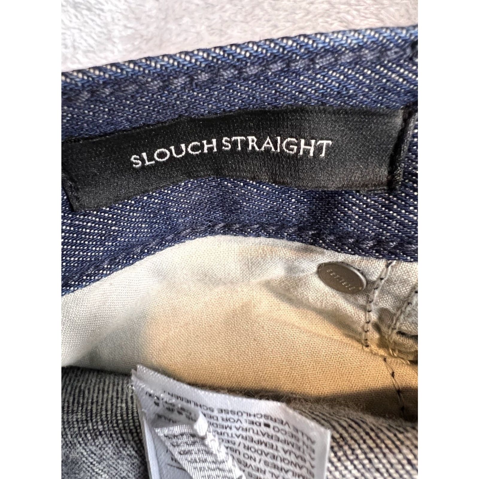 Banana Republic Banana Republic Jeans Slouch Straight Womens Size 30L Blue Denim 5-Pocket Dark Wash Indigo Straight Jeans Womens Size 30" / US 8 / IT 44 - 6 Thumbnail