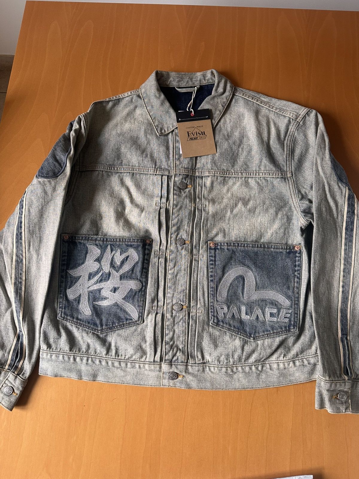 Evisu × Palace Palace x Evisu Dice Denim Jacket - Stones Wash (SS26) - NEW Size US L / EU 52-54 / 3 - 1 Thumbnail