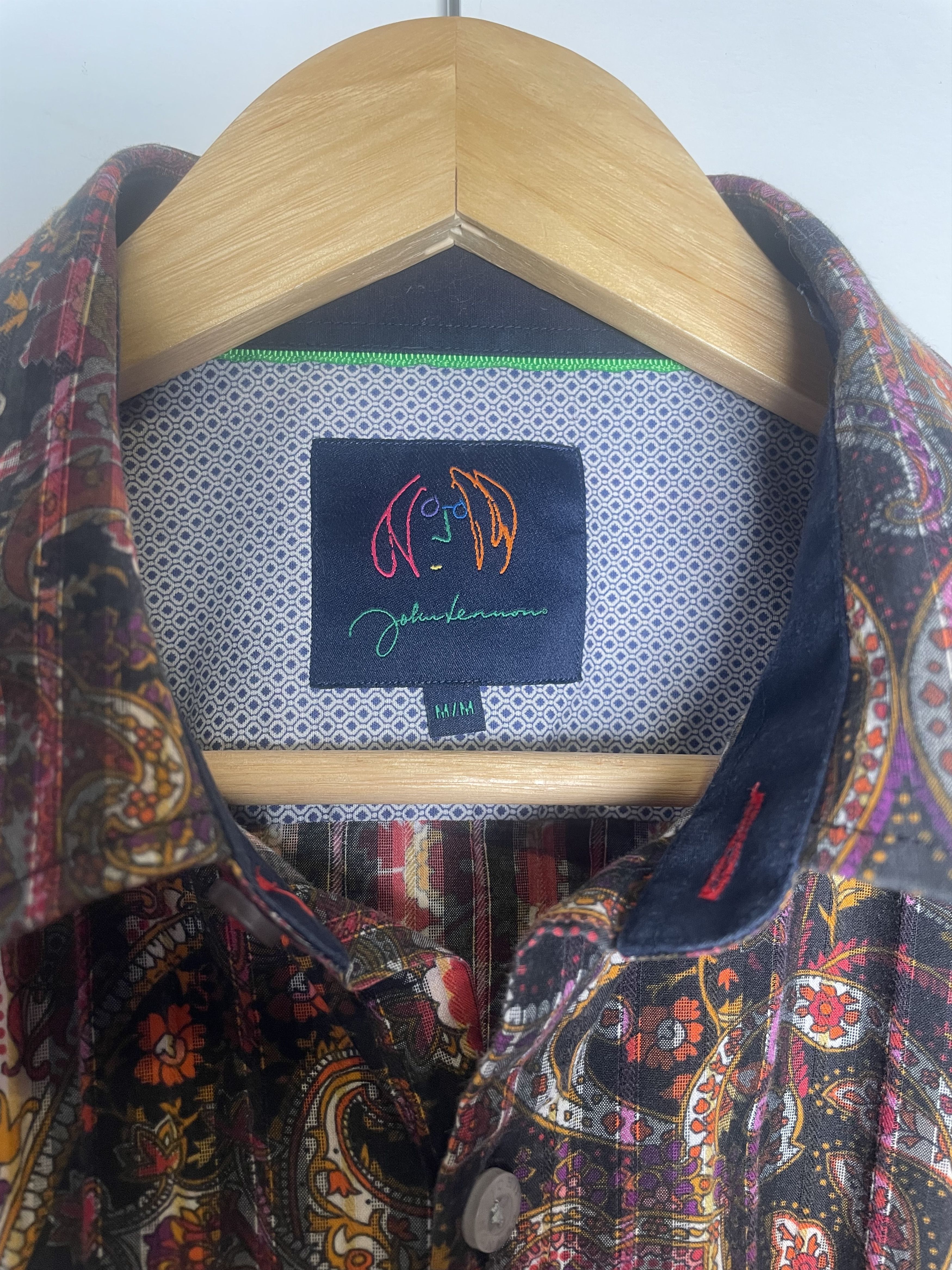 Other 🎸 John Lennon Psychedelic Paisley Striped Shirt - Tagged M Size US M / EU 48-50 / 2 - 5 Thumbnail