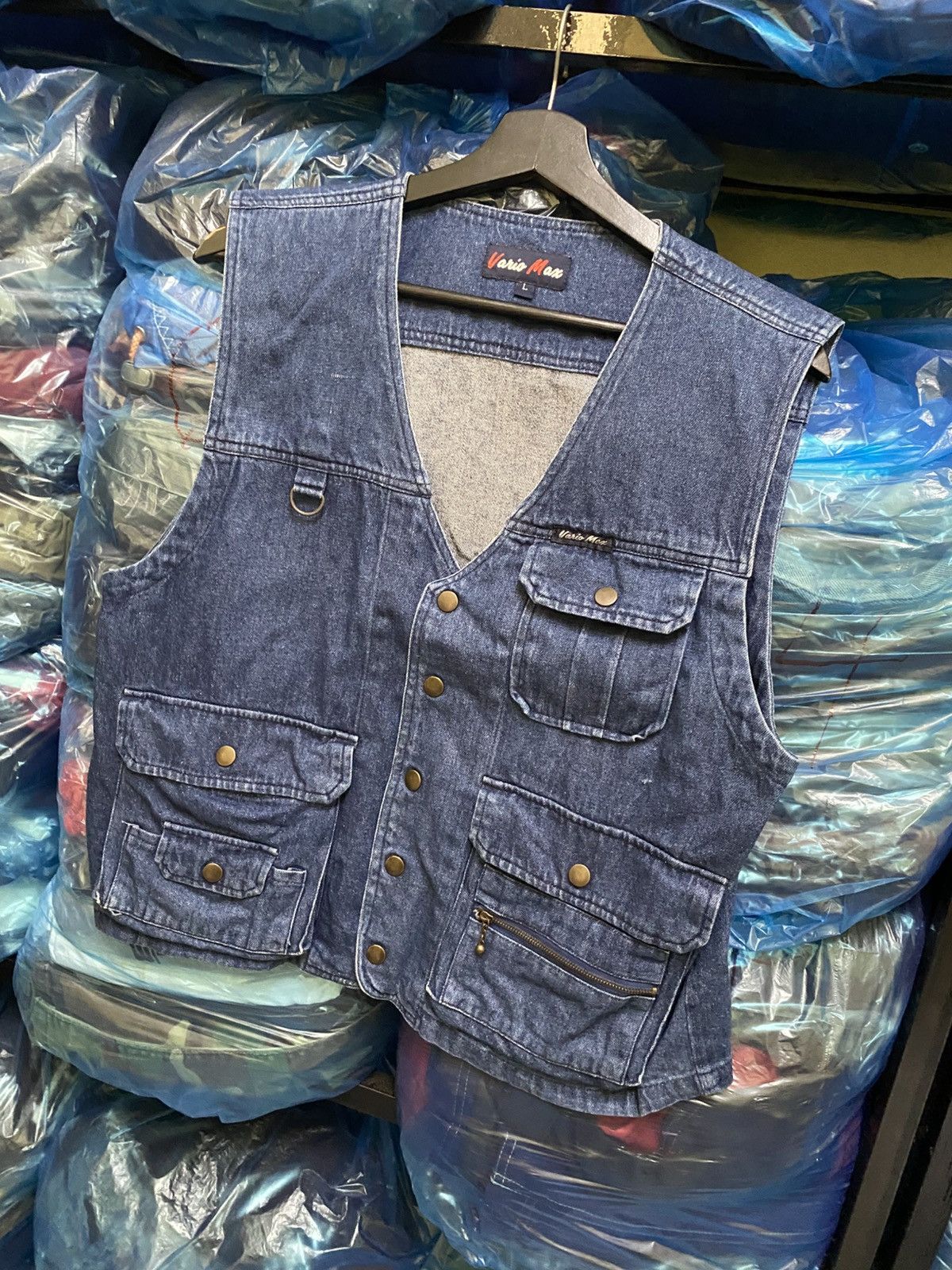 Vintage Vintage Vario Max Denim Utility Vest – Made in Japan Size L Size US L / EU 52-54 / 3 - 4 Thumbnail