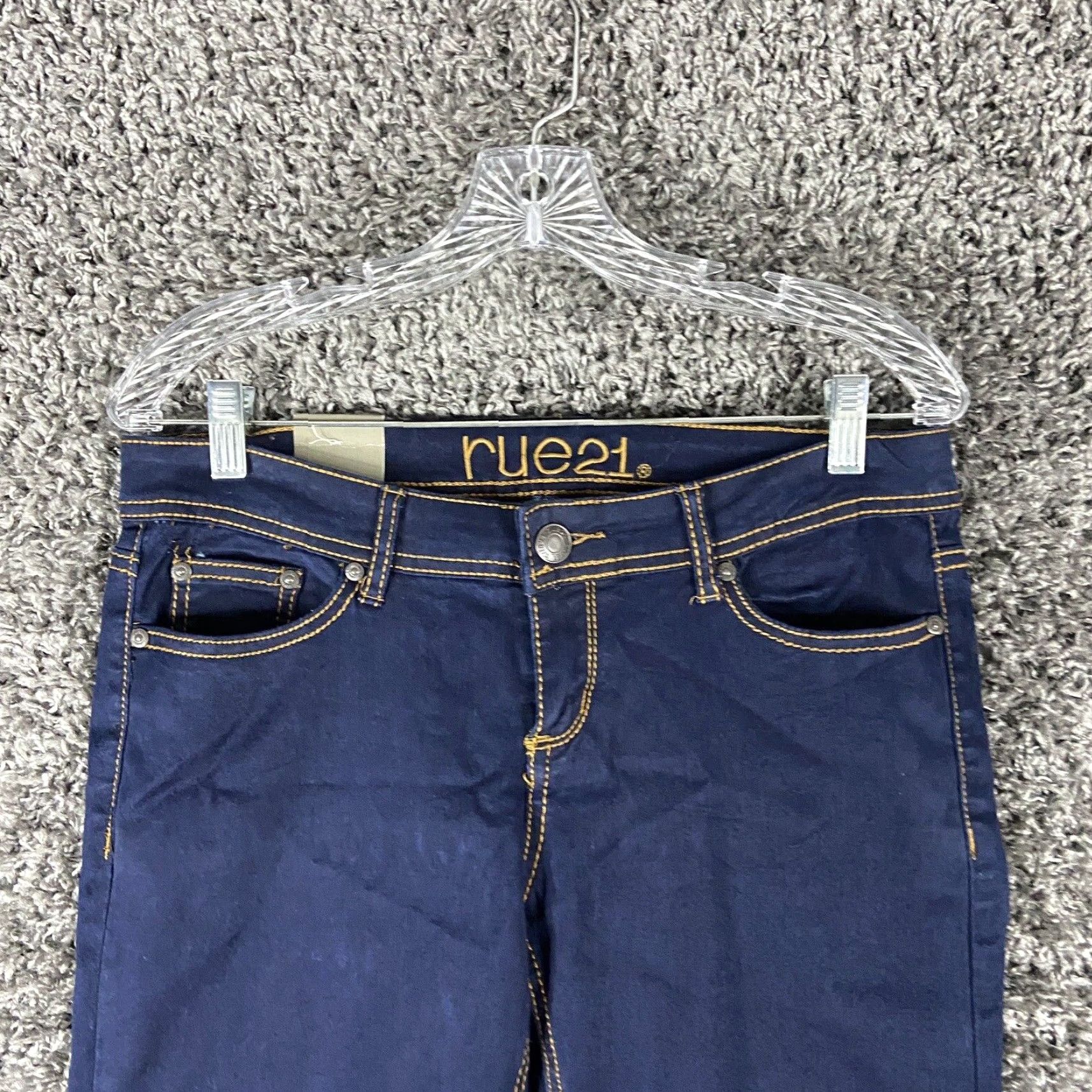 Vintage Rue 21 Jeans Women 9/10 Blue Skinny Low Rise Regular Size 30" / US 8 / IT 44 - 4 Thumbnail