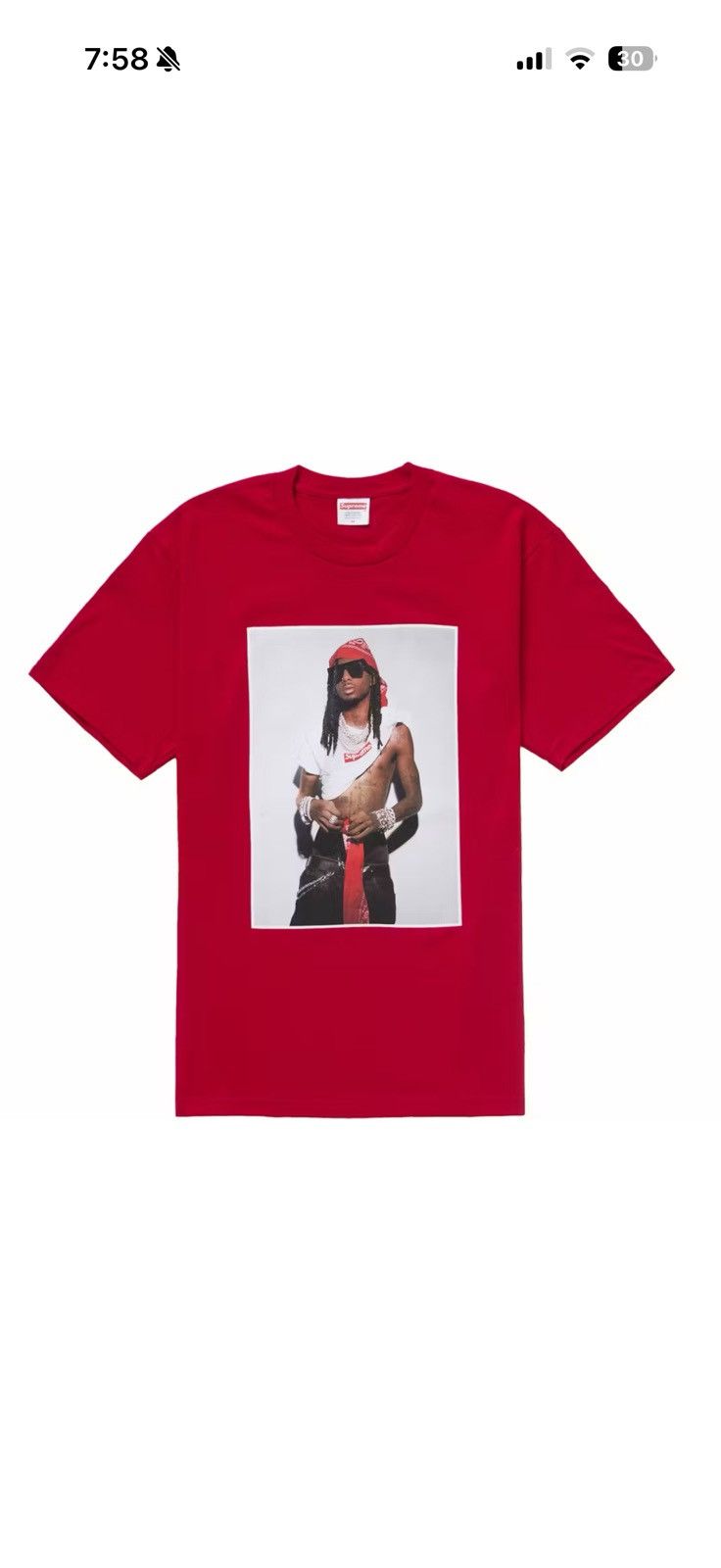 Supreme Supreme Playboi Carti Photo Tee Red Medium Size US M / EU 48-50 / 2 - 3 Thumbnail