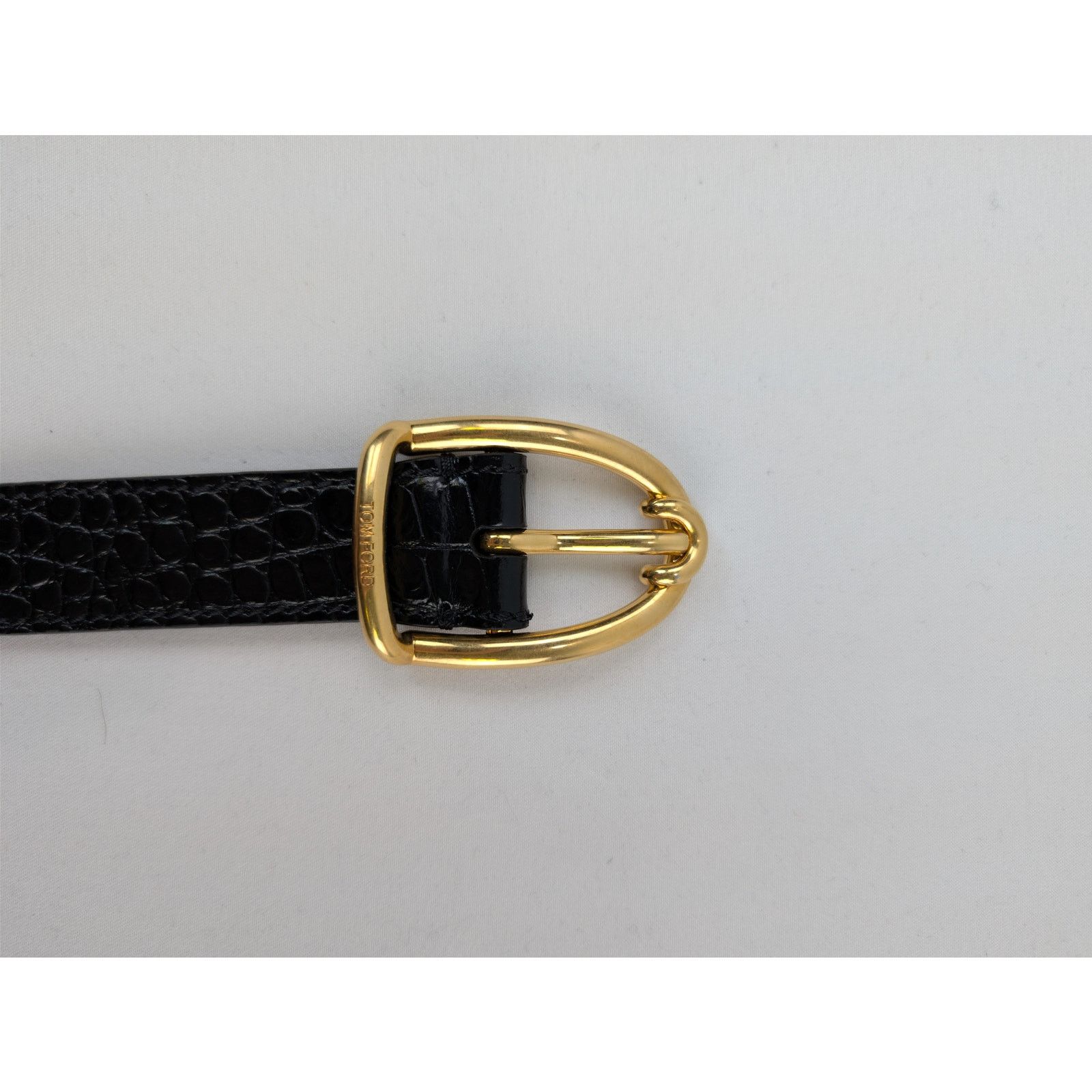 Tom Ford o1rshd1 Size: 110 / crocodile-embossed patent leather belt Size 44 - 7 Thumbnail