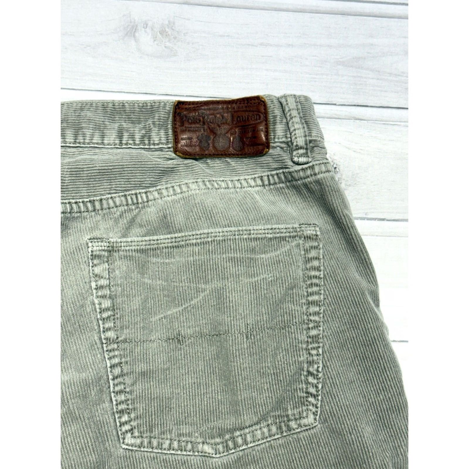 Polo Ralph Lauren Polo Ralph Lauren VTG Corduroy Pants Mens 36x32 Gray Straight Classic 650 Mid Rise Khakis 5-Pocket Denim Cotton Trousers Size US M / EU 48-50 / 2 - 6 Thumbnail