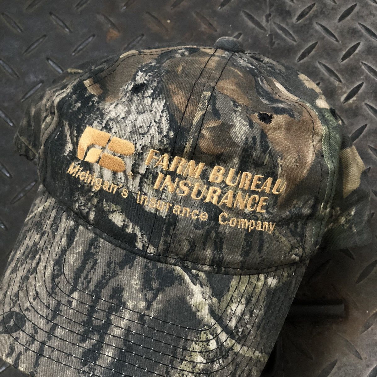 Realtree 🔥Crazy Vintage Realtree Mossy Oak Camouflage Hat Size ONE SIZE - 3 Thumbnail