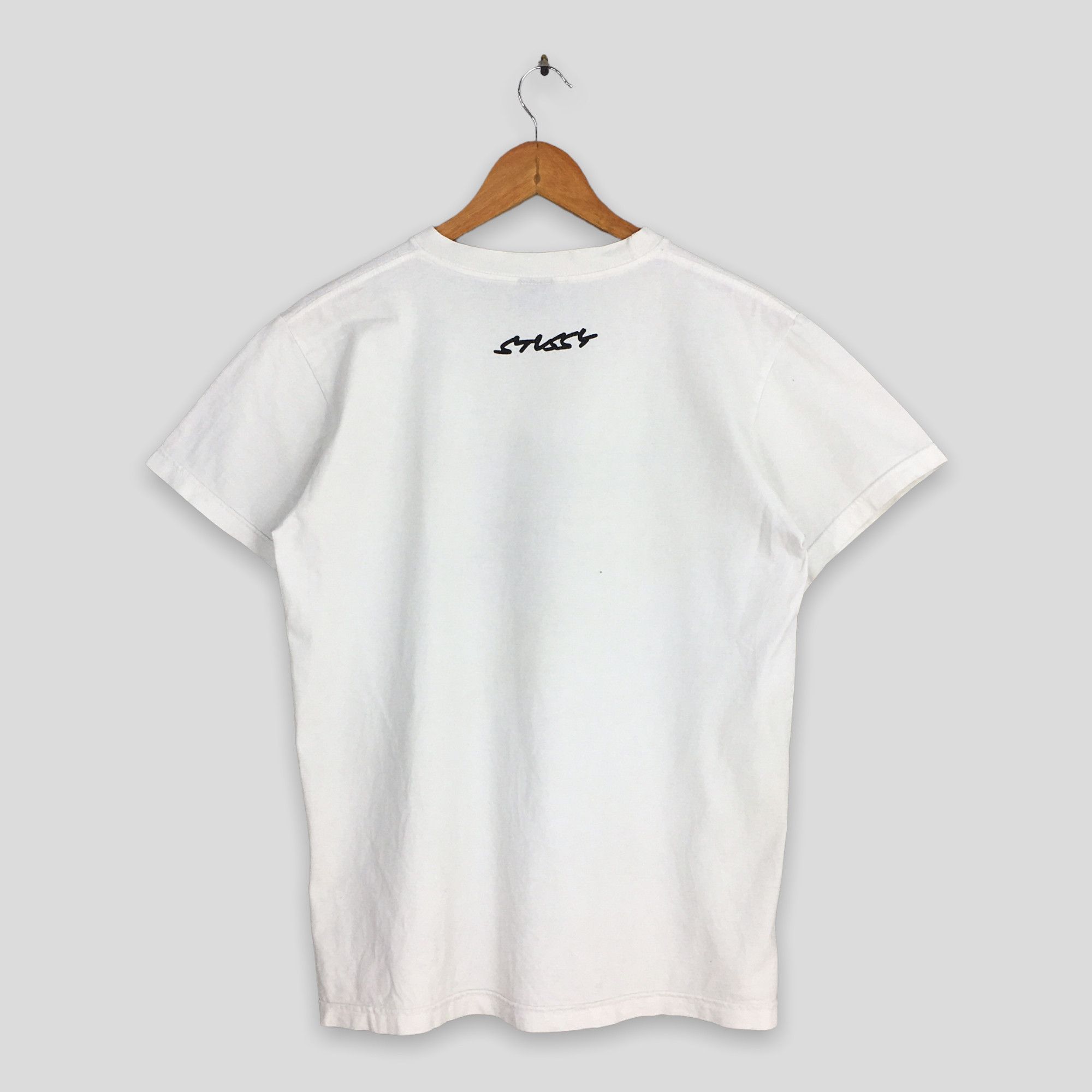 Other Vintage 90's Stussy Satan Skateboarding White T shirt Medium Size US M / EU 48-50 / 2 - 8 Thumbnail