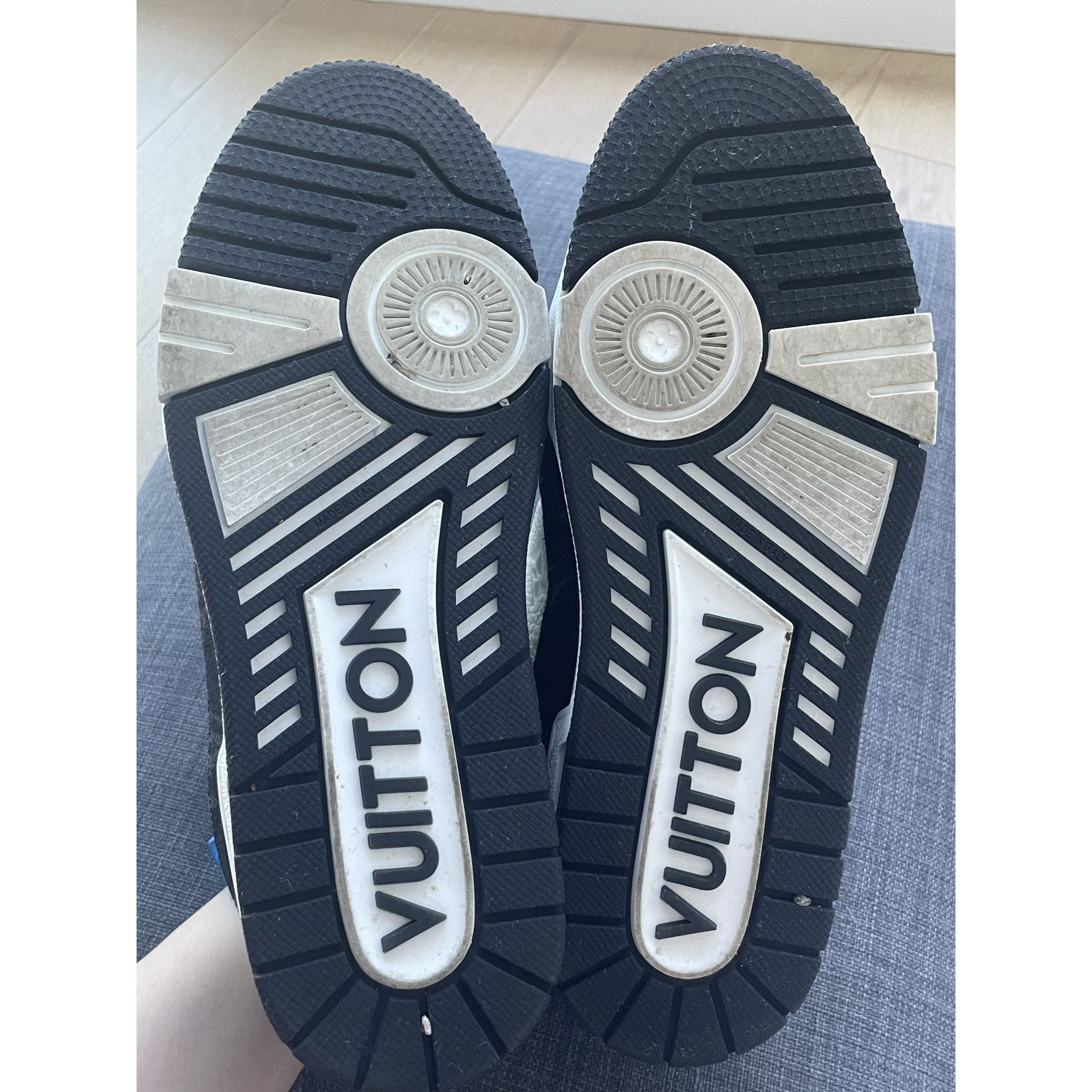 Louis Vuitton Louis Vuitton LV Trainer Sneakers White & Black Monogram Lea Size US 5 / EU 37 - 11 Thumbnail