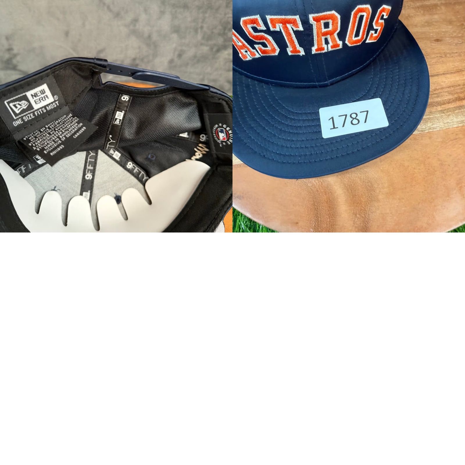 New Era VINTAGE: No Era Astros Hat Mens One Size Navy Blue Satin Snapback NWT Size ONE SIZE - 8 Thumbnail