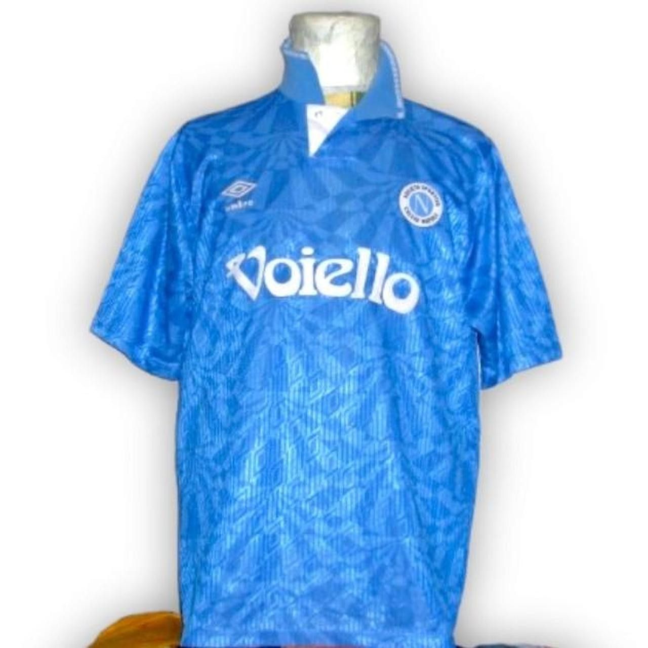 Umbro SSC Napoli Italy 1991 1992 1993 Home Shirt Jersey Size US L / EU 52-54 / 3 - 1 Thumbnail