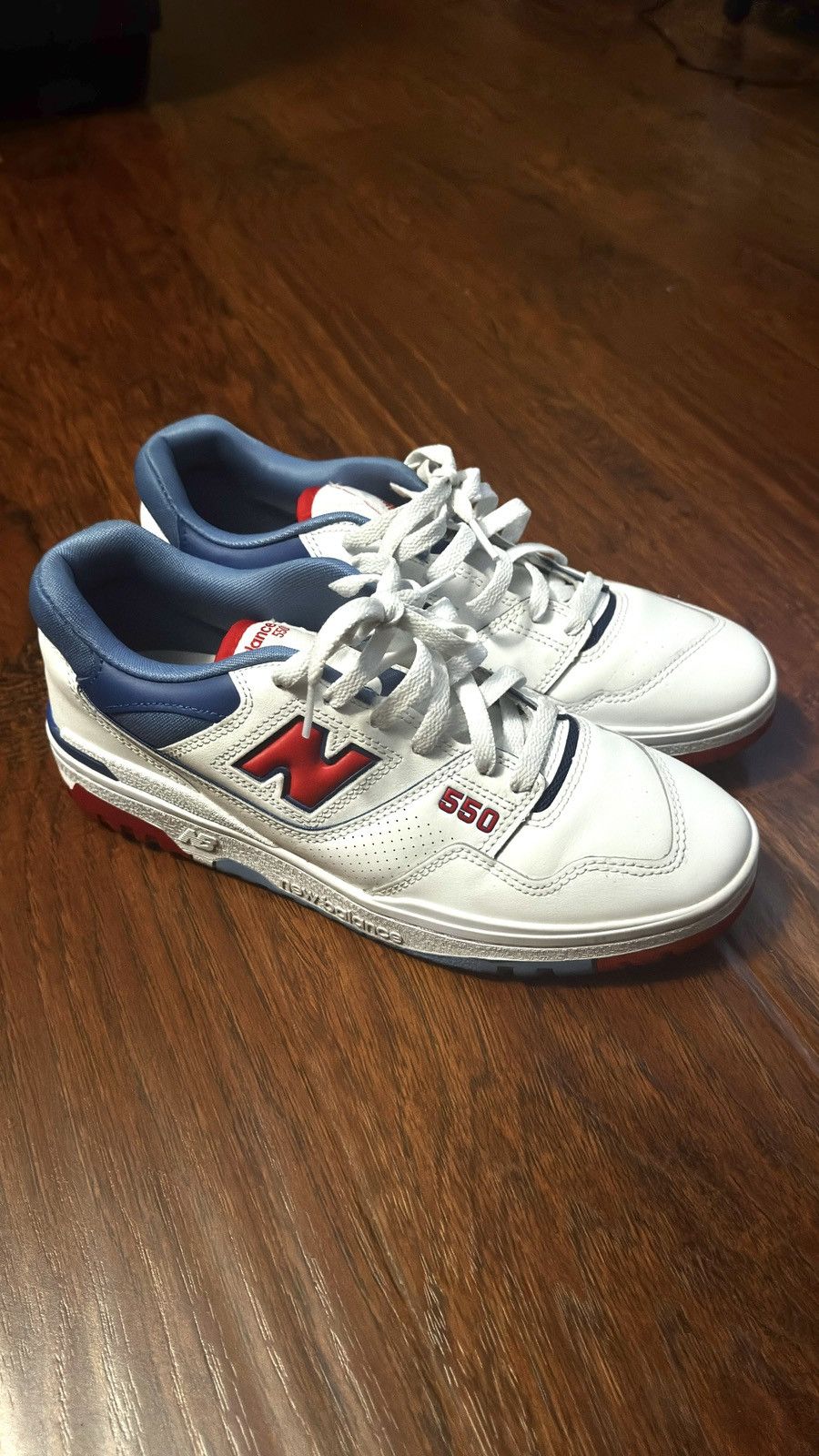 New Balance New Balance White True Red Atlantic Blue Size US 11 / EU 44 - 2 Thumbnail