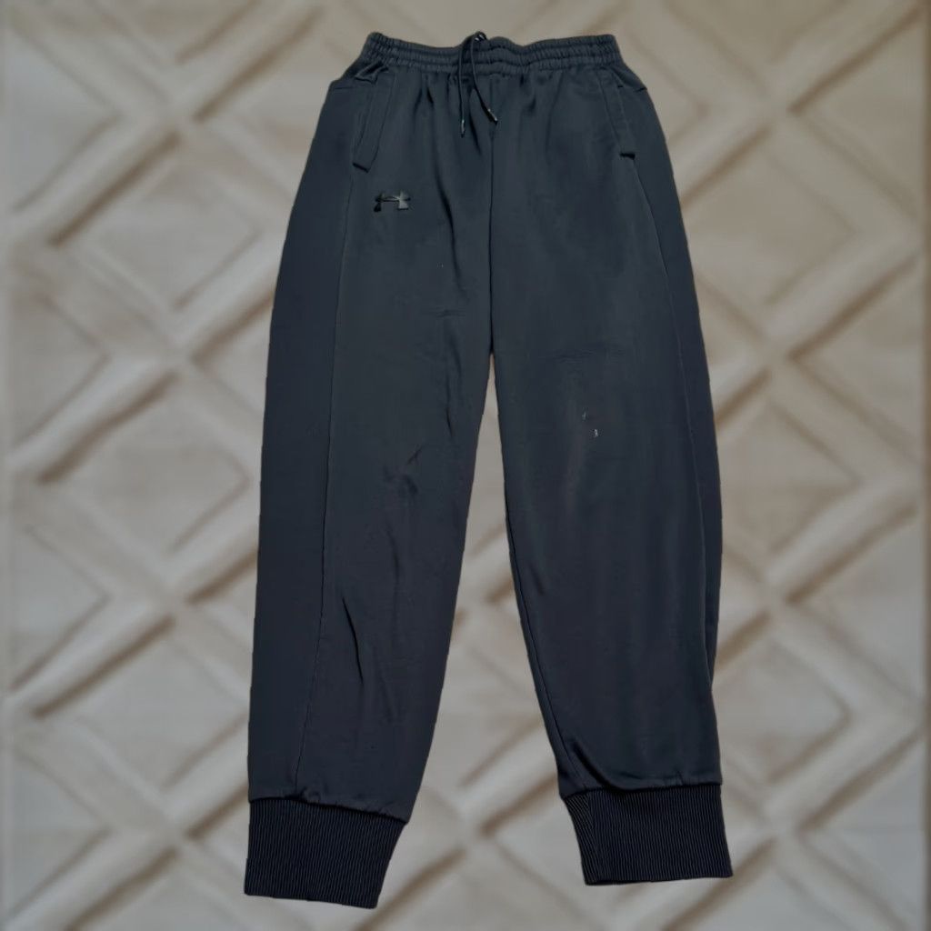 Under Armour Under Armour Men Athletic Fit Loose Black Sweatpants Jogger Fleece Active Medium Size US 31 - 1 Thumbnail