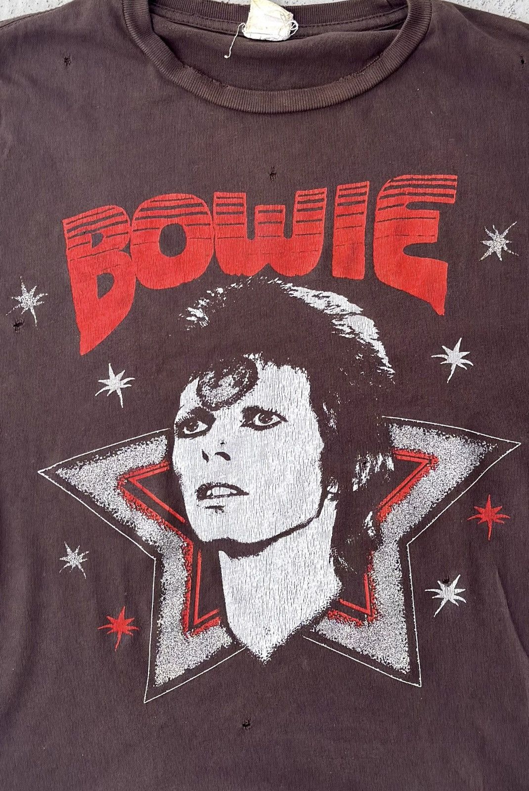 Vintage Vintage Distressed David Bowie Baby Tee Size US M / EU 48-50 / 2 - 2 Thumbnail