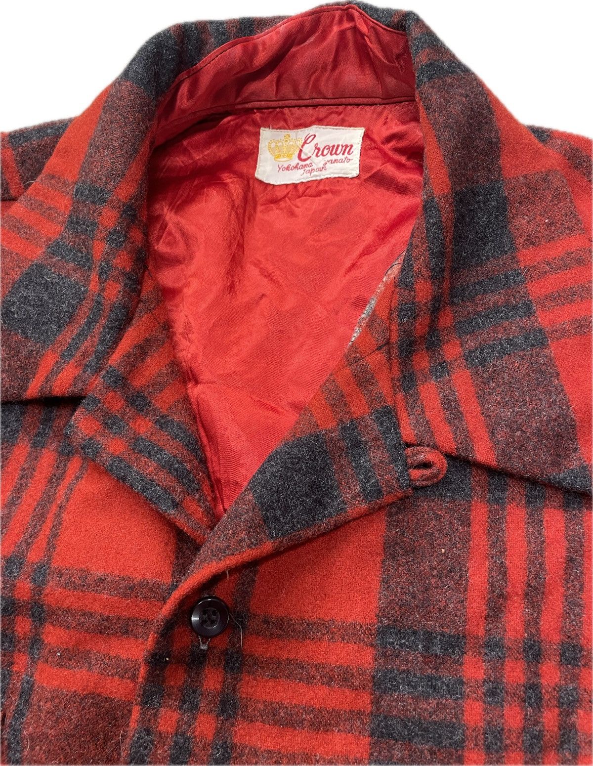 Japanese Brand × Vintage 60’s Loop Collar Crown Japanese Flannel Shirt Size US L / EU 52-54 / 3 - 2 Thumbnail