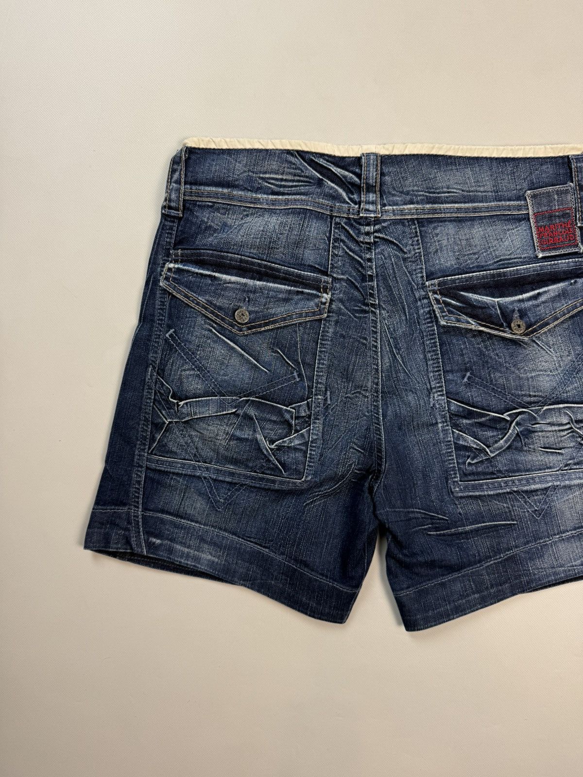 Marithe + Francois Girbaud Marithe Francois Girbaud Vintage Avant-Garde Denim Shorts Size 29" - 12 Thumbnail