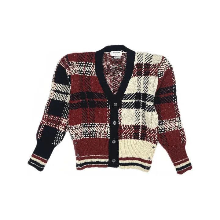 Thom Browne Thom Browne Red Checked Long Sleeve Sweater -2507 Size US M / EU 48-50 / 2 - 8 Thumbnail