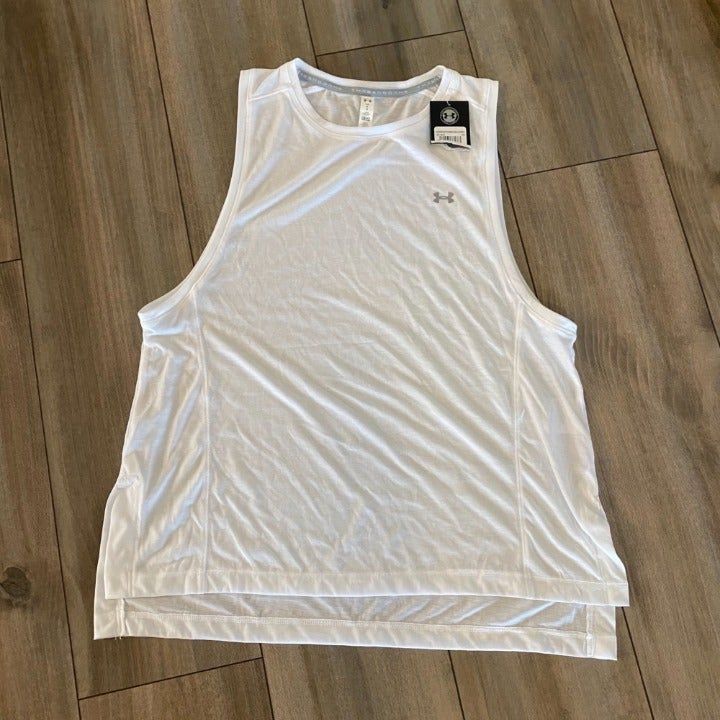 Under Armour NWT Under Armour White Athletic Workout Tanktop Women Large Size L / US 10 / IT 46 - 2 Thumbnail