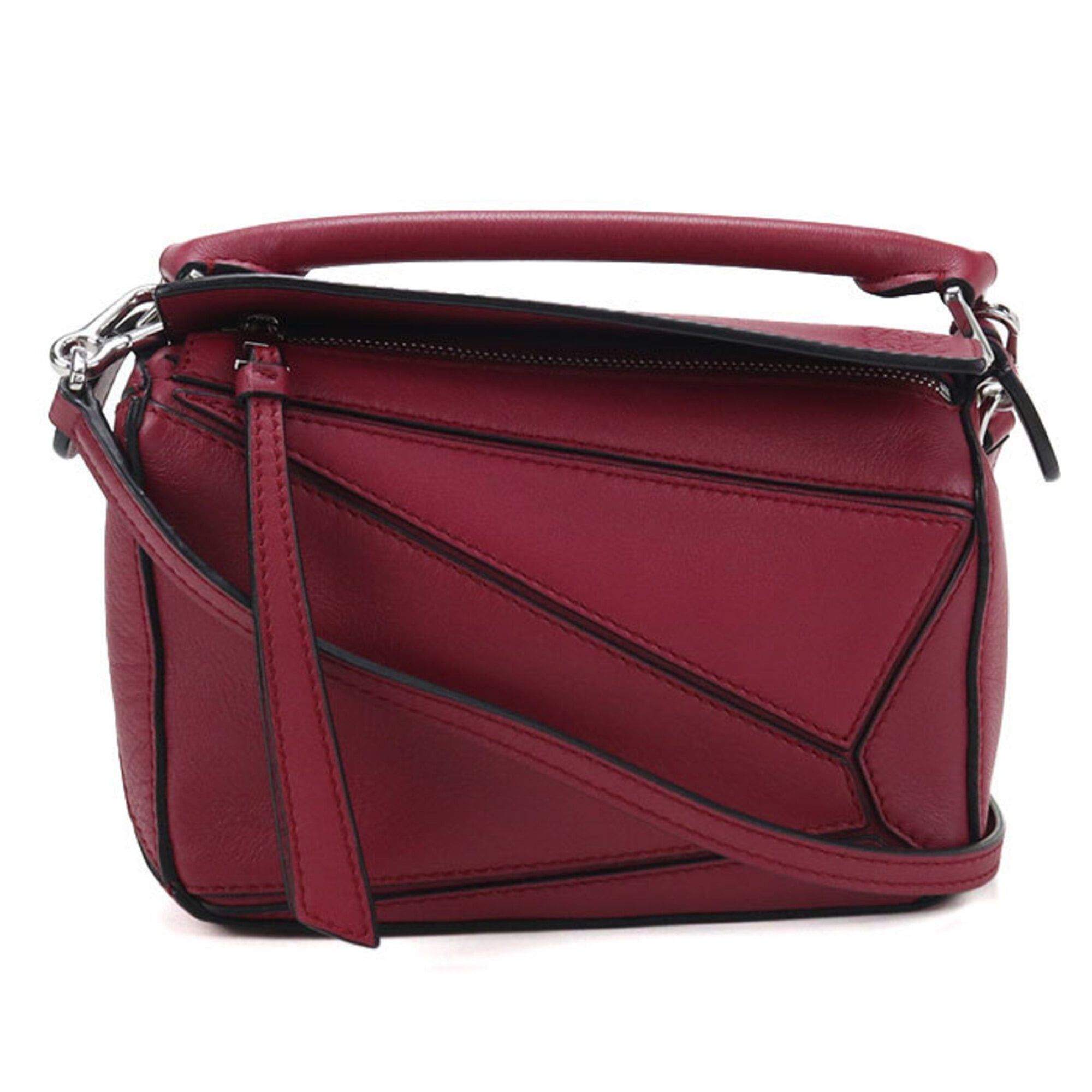 Loewe LOEWE Puzzle Bag Mini 2-Way Handbag for Women, Red Size ONE SIZE - 1 Thumbnail
