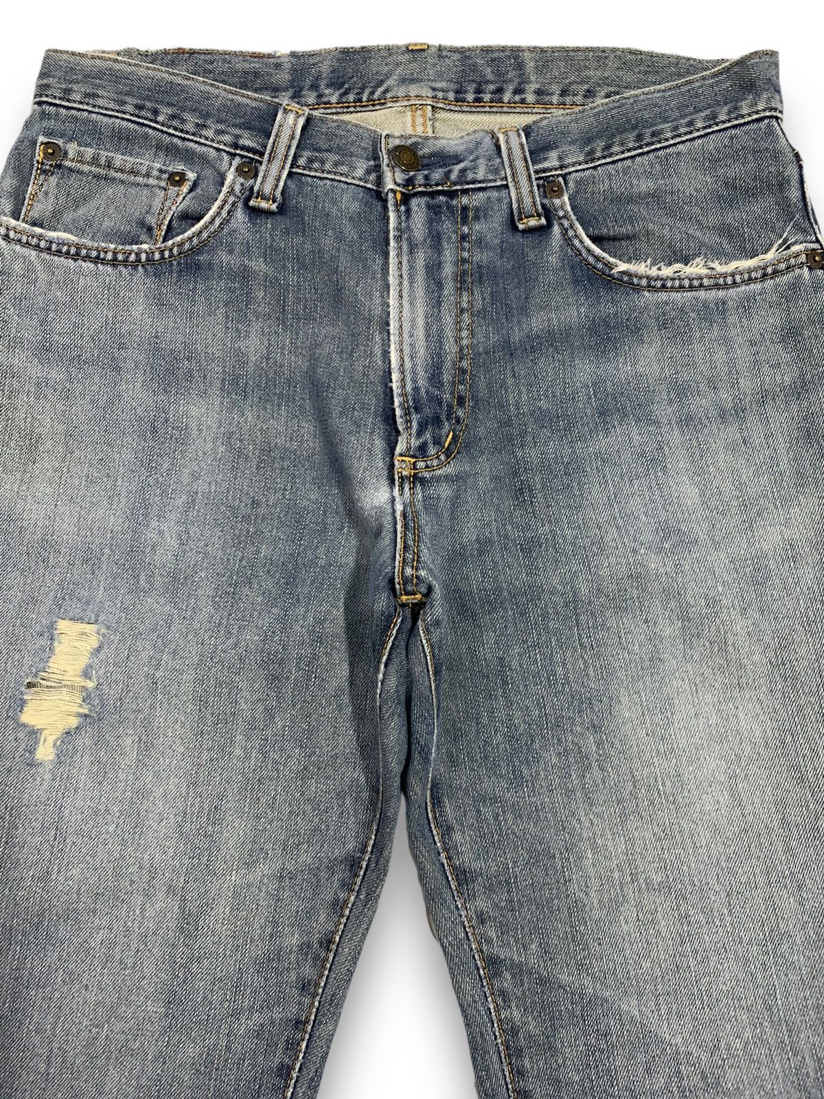 Edwin Vintage Edwin 404 Straight Leg Distressed Grunge Jeans Size US 31 - 3 Thumbnail