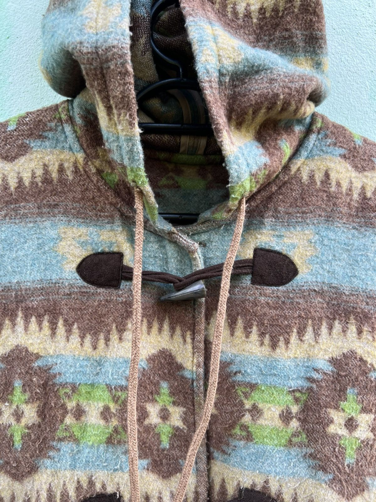 Japanese Brand Vintage Margaretline Aztec Wool Duffle Coat Native American Size US XL / EU 56 / 4 - 9 Thumbnail