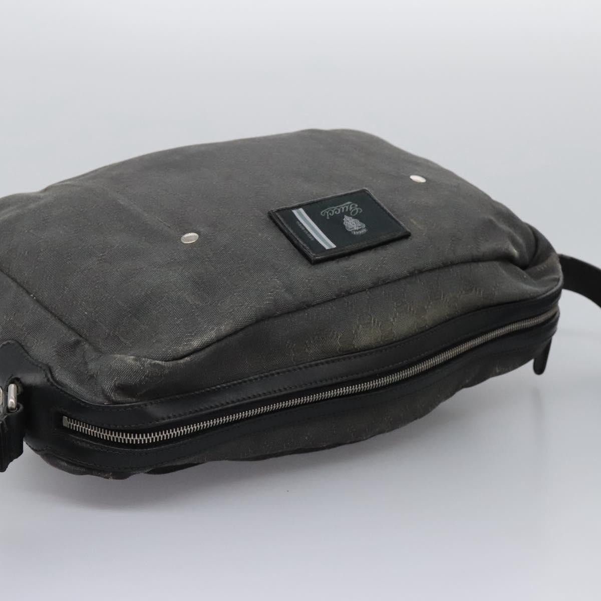 Gucci GUCCI GG Canvas Shoulder Bag Black Silver Size ONE SIZE - 6 Thumbnail
