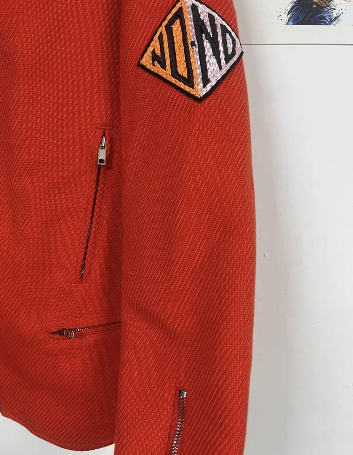 Raf Simons Raf Simons Embroidered Badge Moto Jacket Size US S / EU 44-46 / 1 - 2 Thumbnail